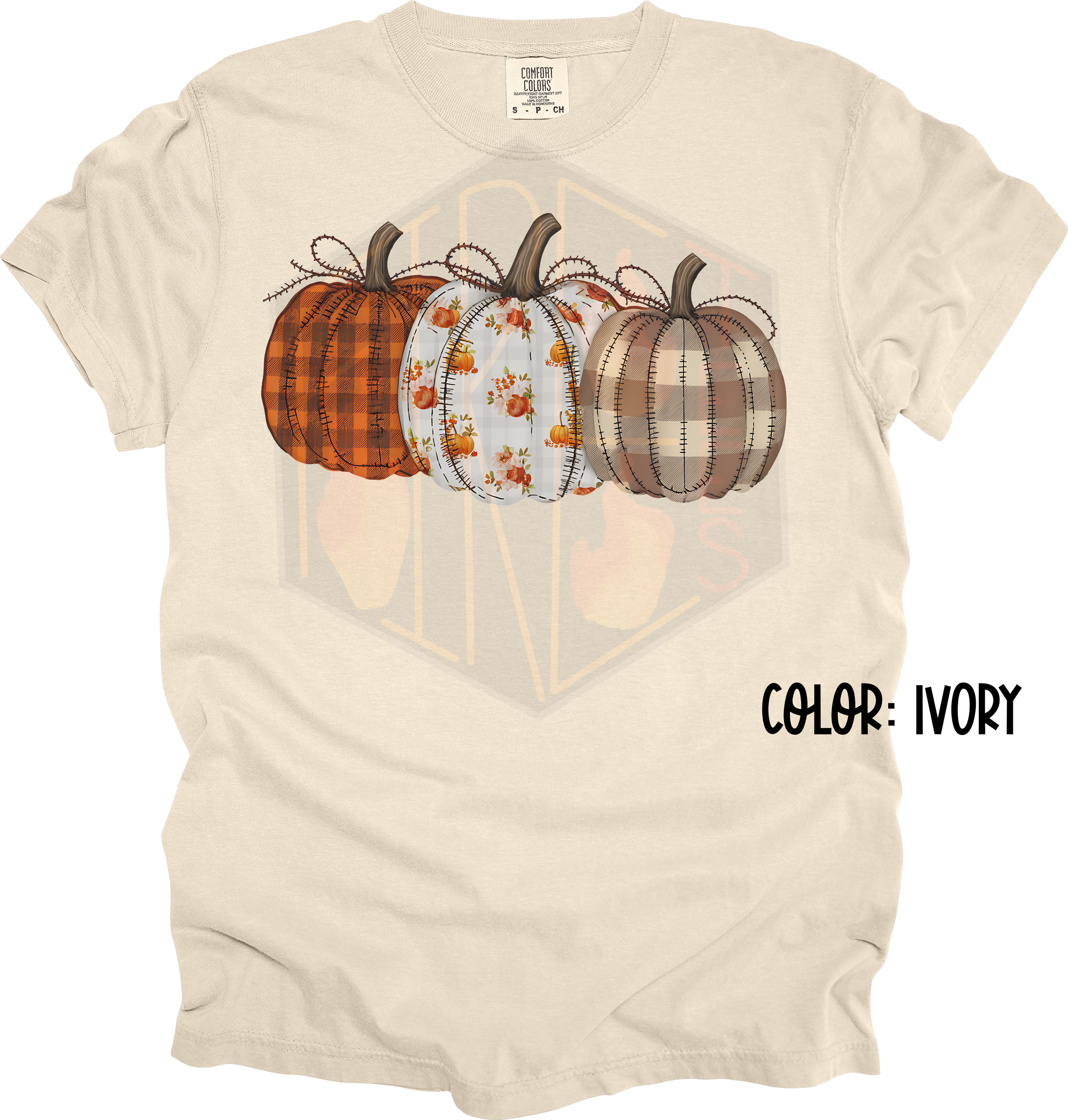 Stitched Pumpkins Comfort Color T-Shirt