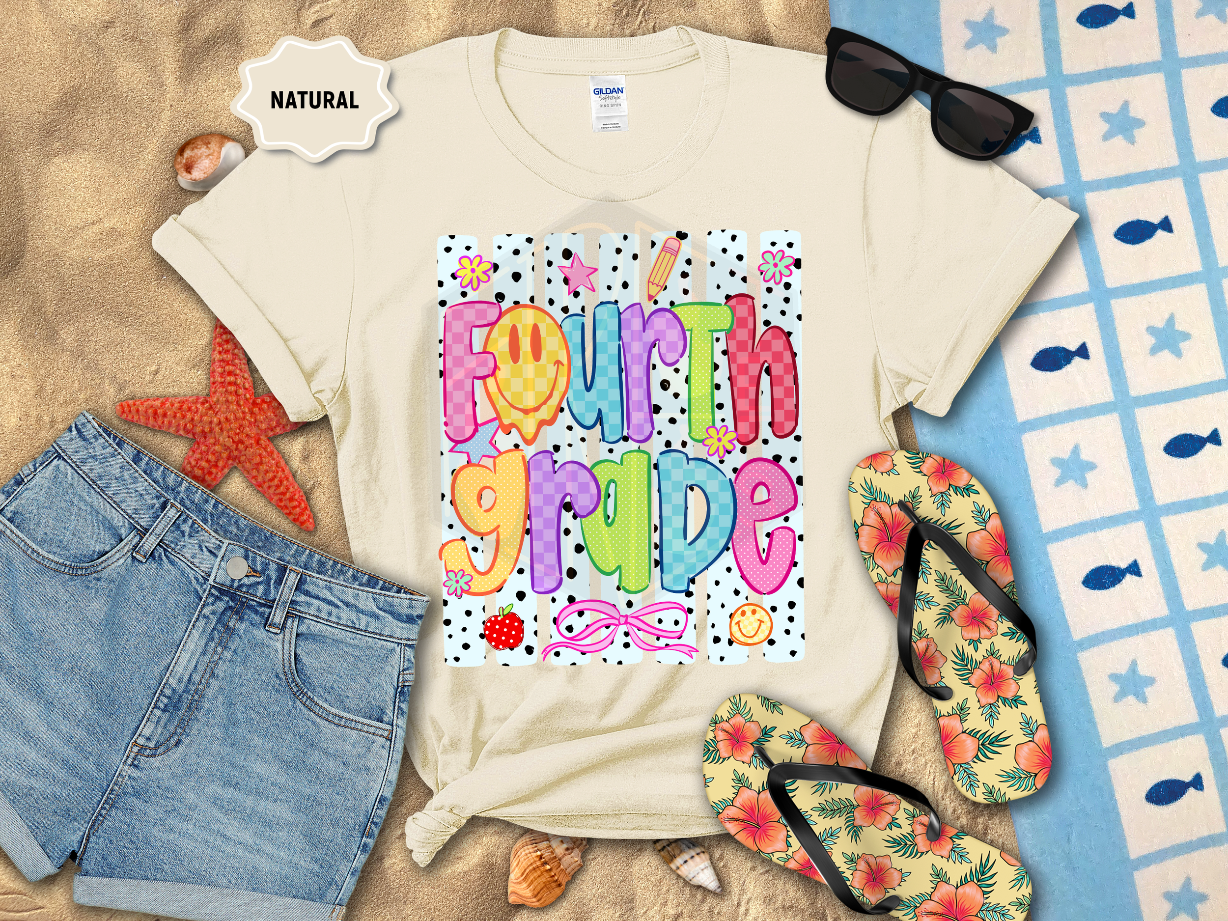 Striped Grade Level Gildan Adult T-Shirt
