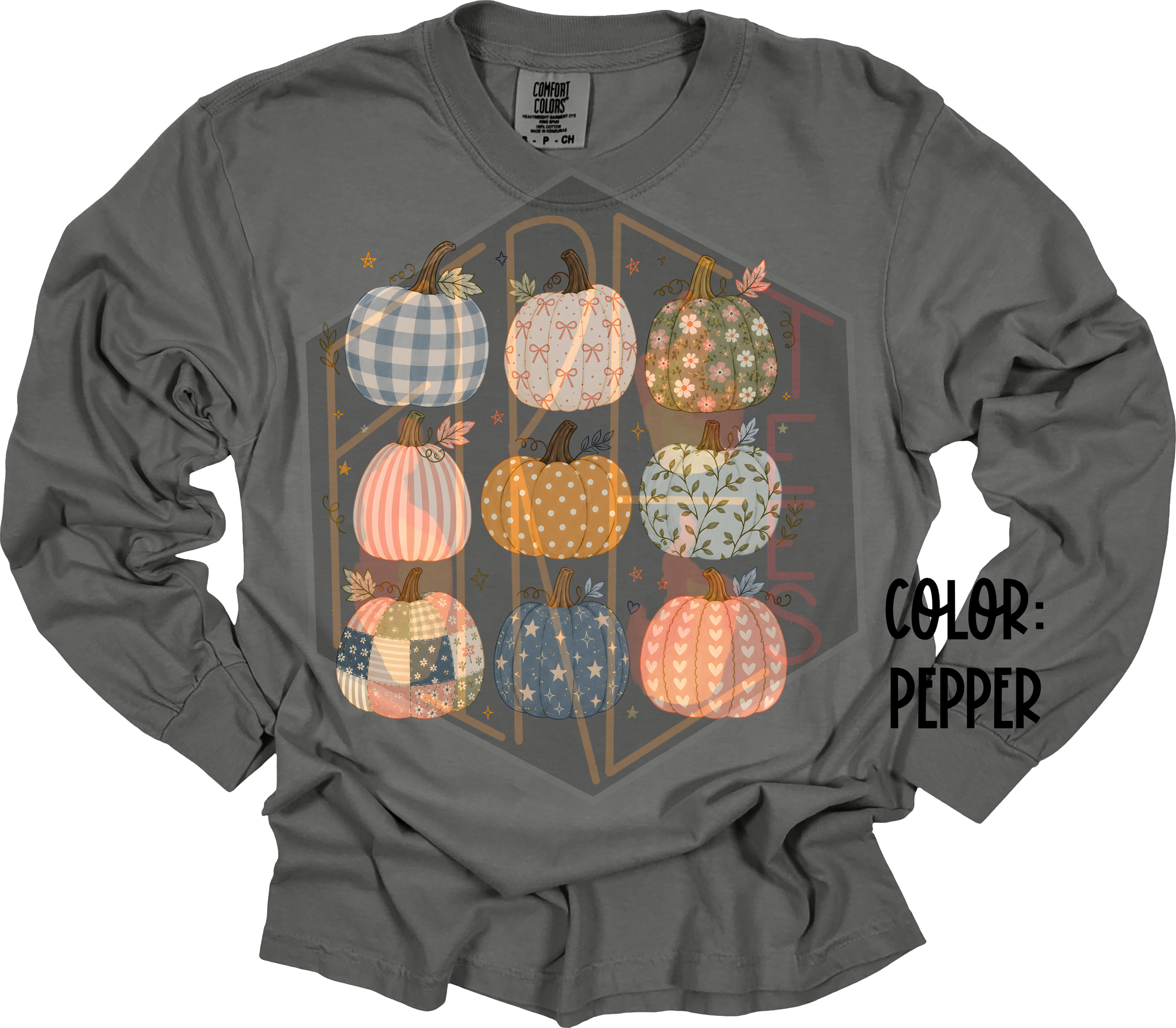 9 Pumpkins Comfort Color Crew