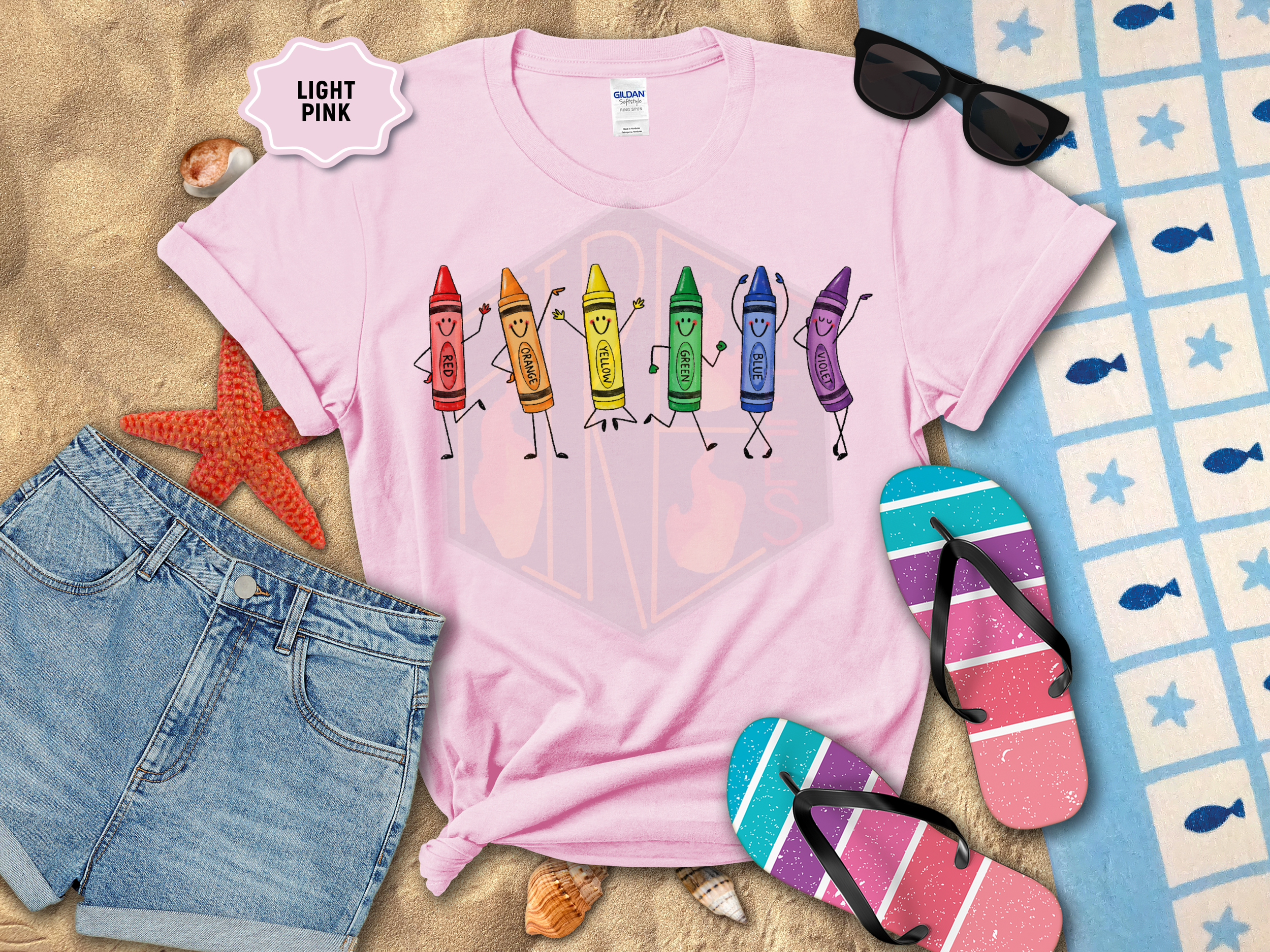 Dancing Crayons Gildan T-Shirt
