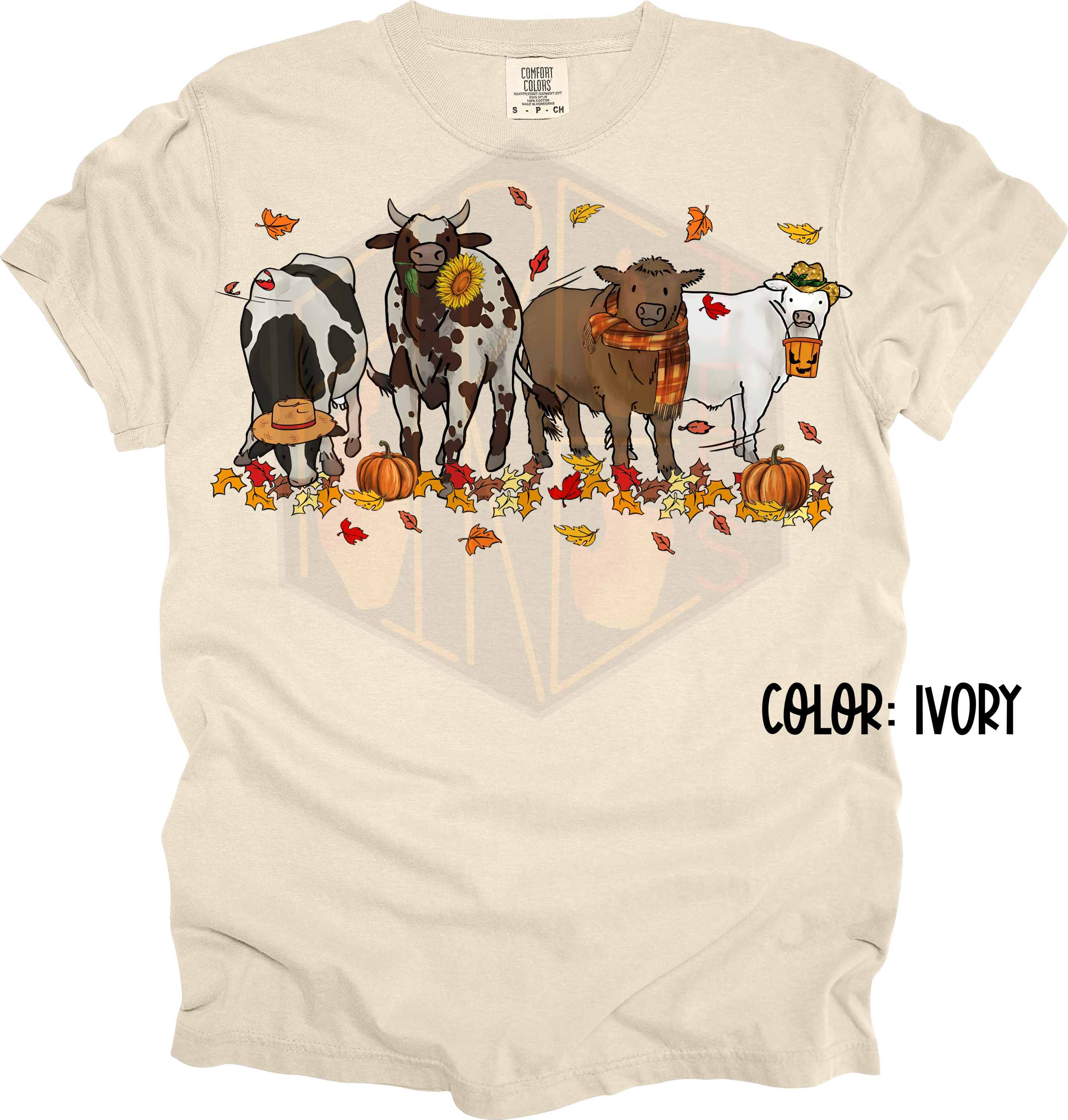 Fall Cows Comfort Color T-Shirt