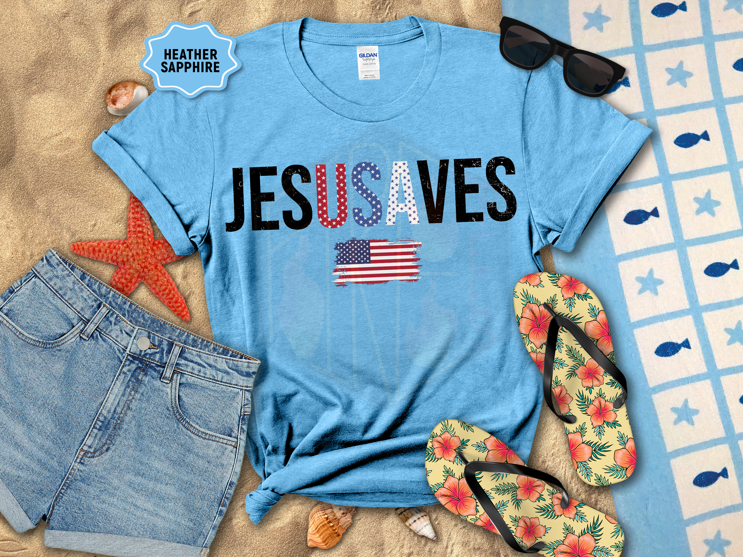 Jesus Saves USA T-Shirt