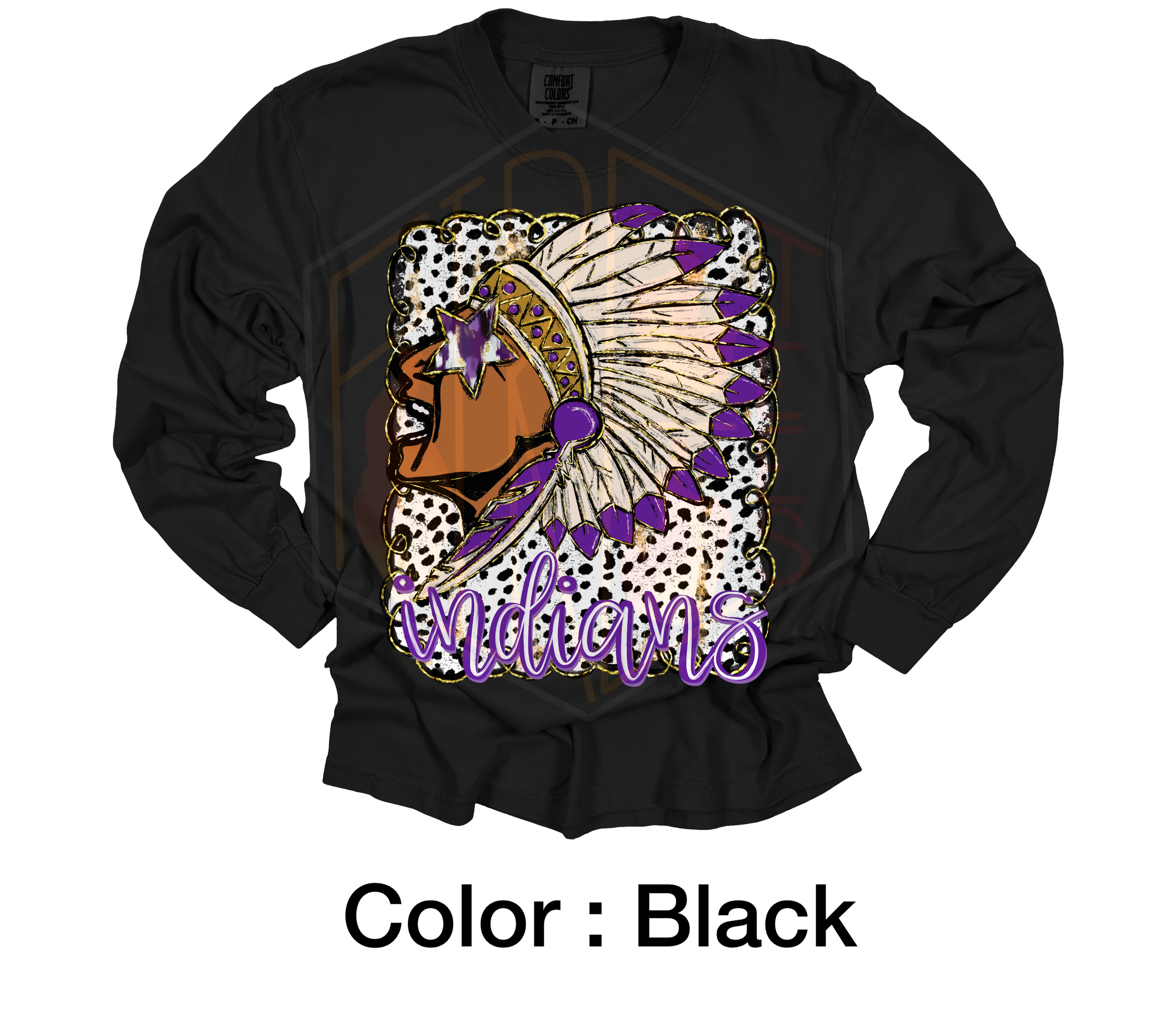 Polka Dot Indian Comfort Colors Crewneck