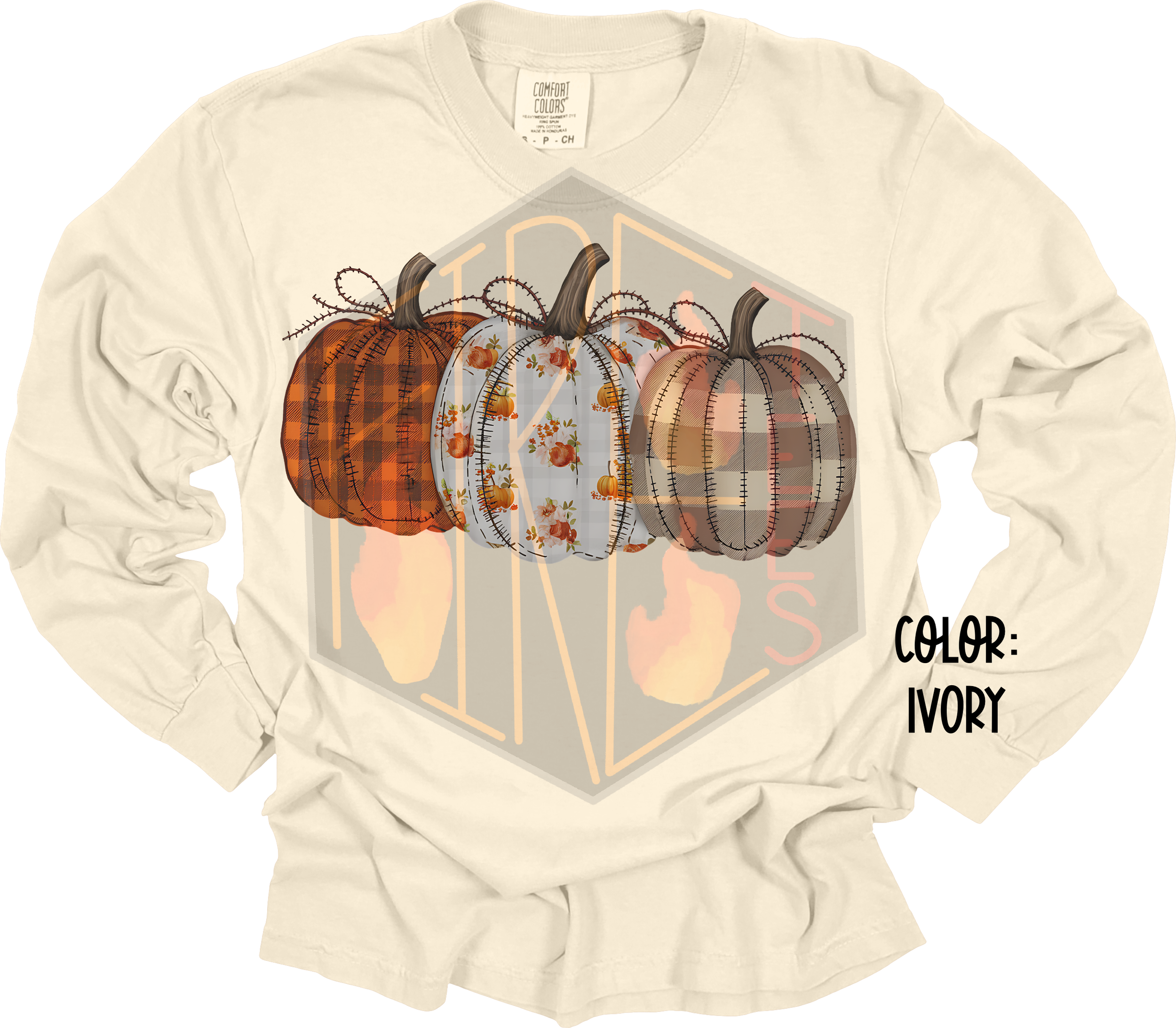 Stitched Pumpkins Comfort Color Longsleeve
