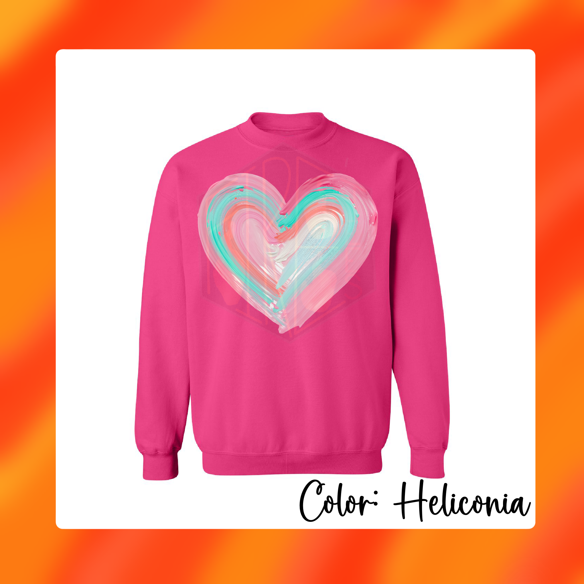 Painted Heart Valentines Apparel