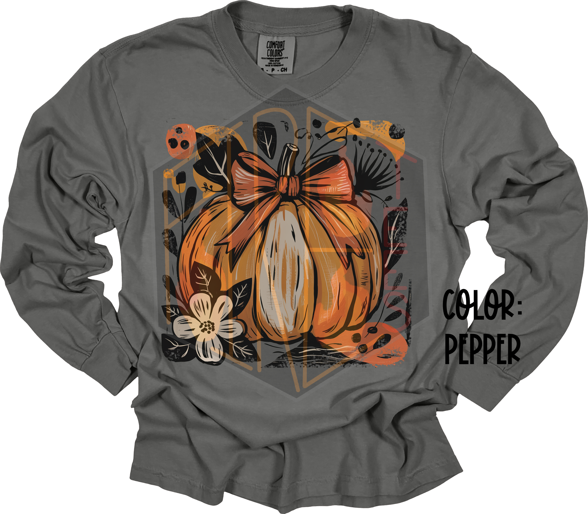 Pumpkin 5 Comfort Color Crew