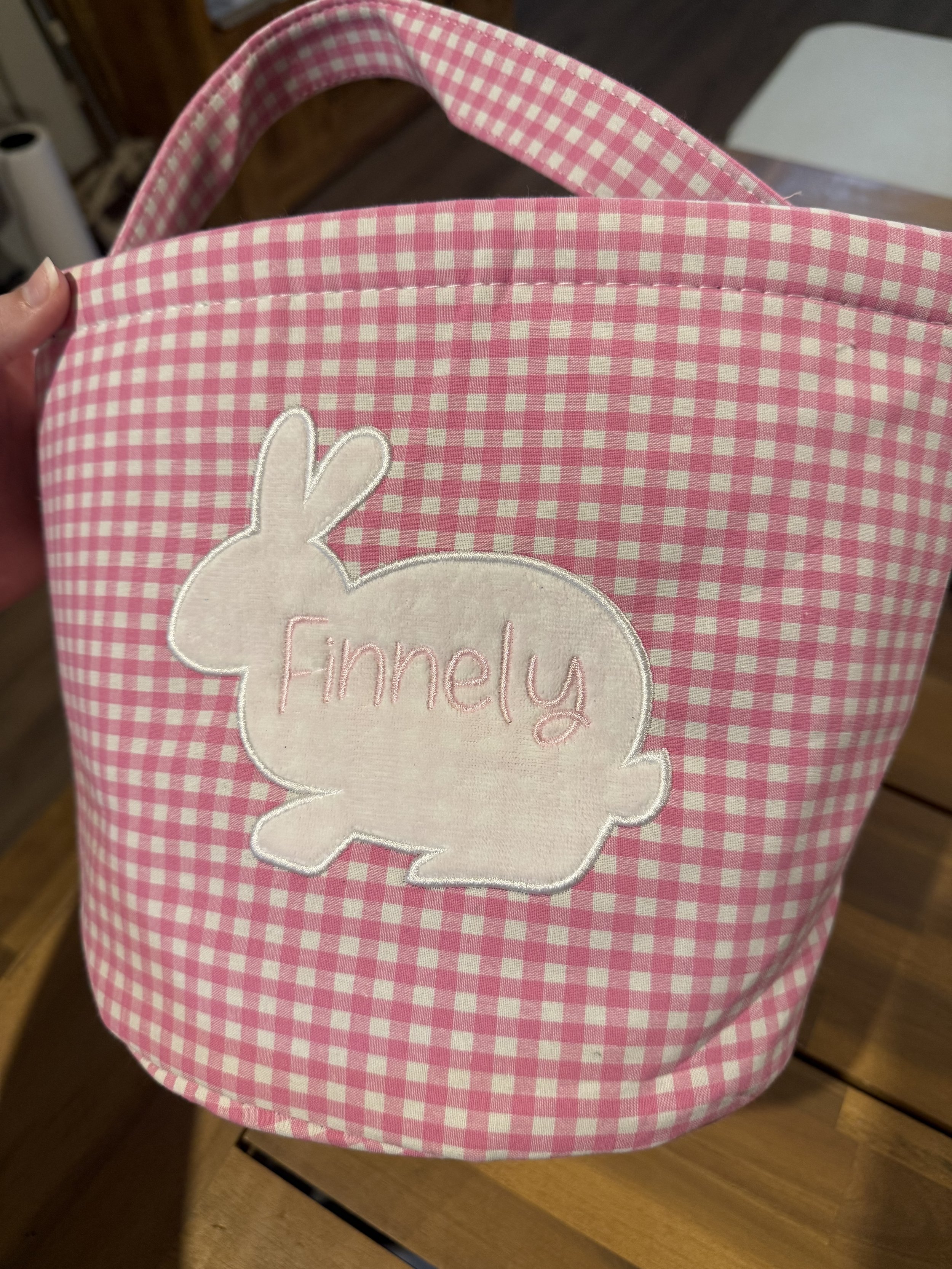 Fully Fabric Easter Basket with Bunny