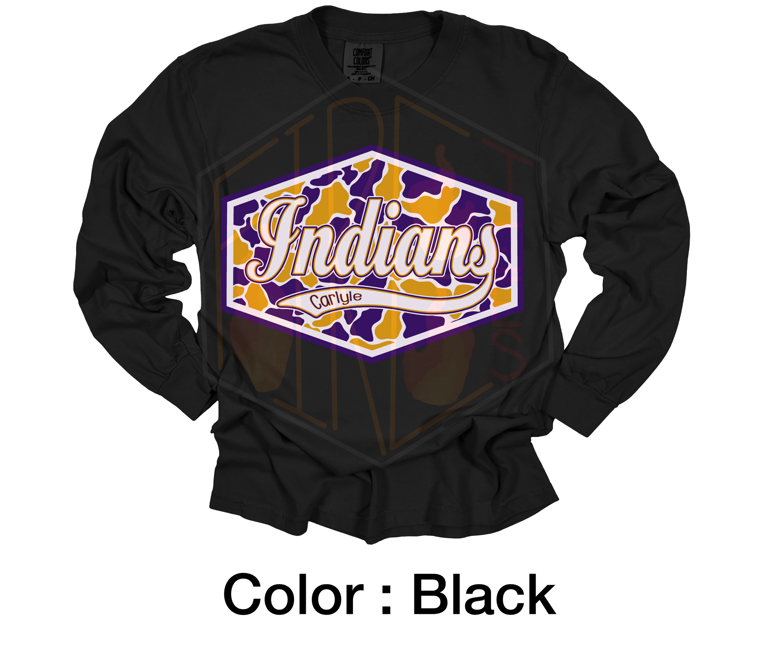 Camo Carlyle Indians Comfort Colors Crewneck