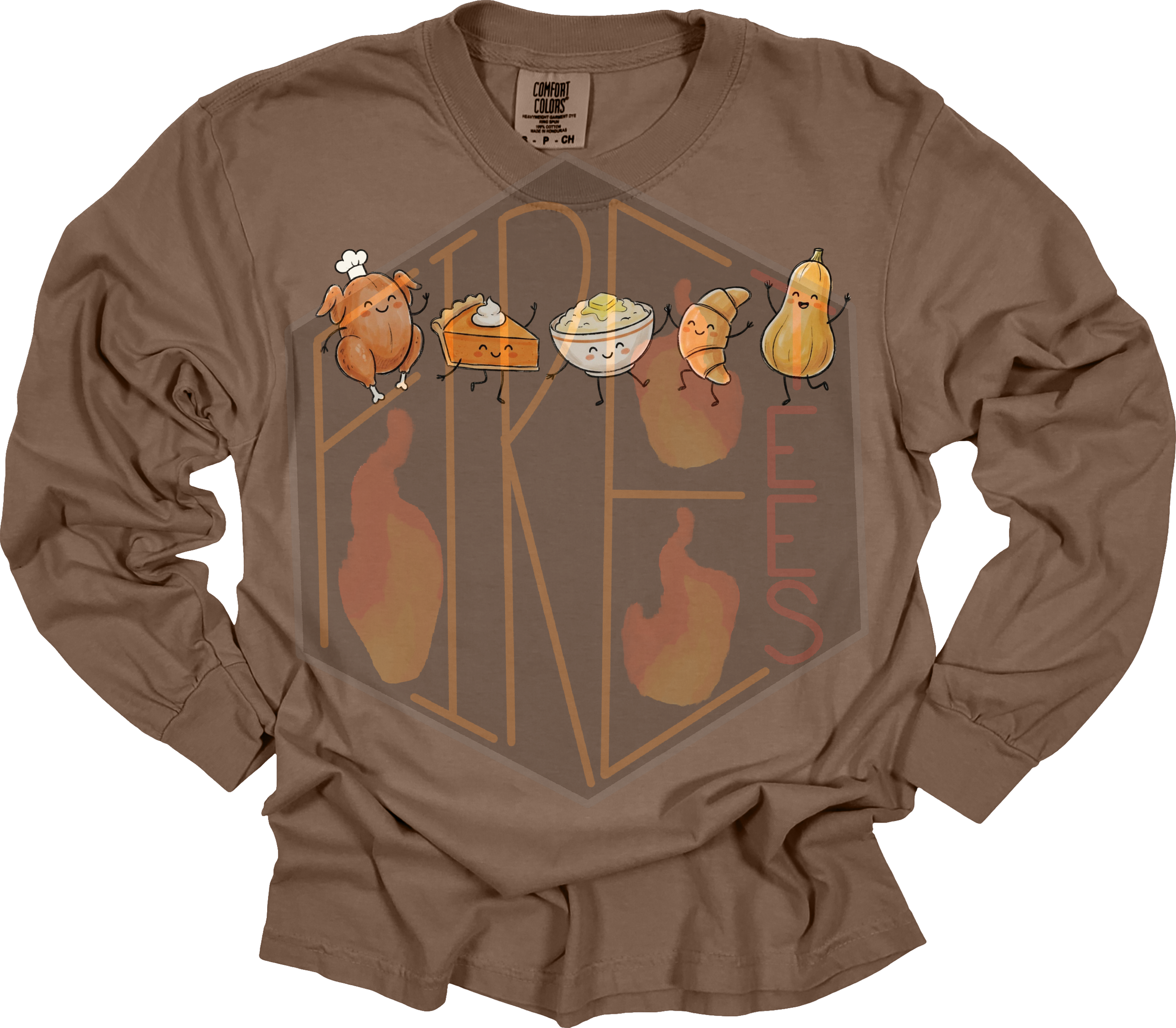 Dancing Thanksgiving Comfort Colors Long Sleeve