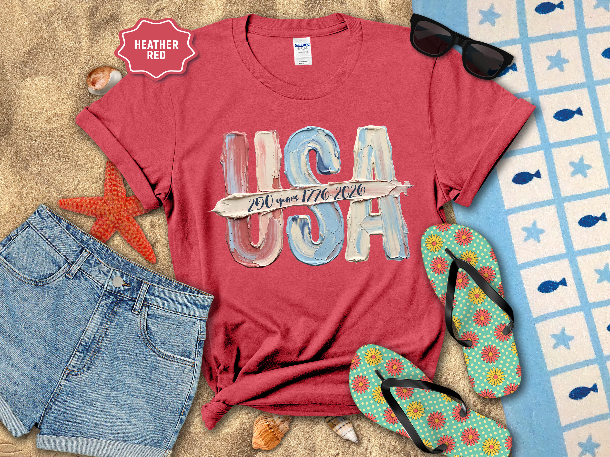 Painted USA T-Shirt
