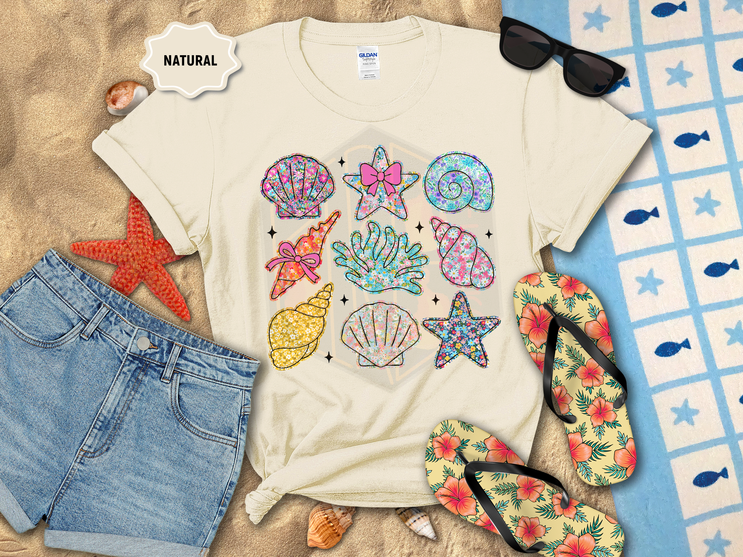 Wildflower Seashells T-Shirt