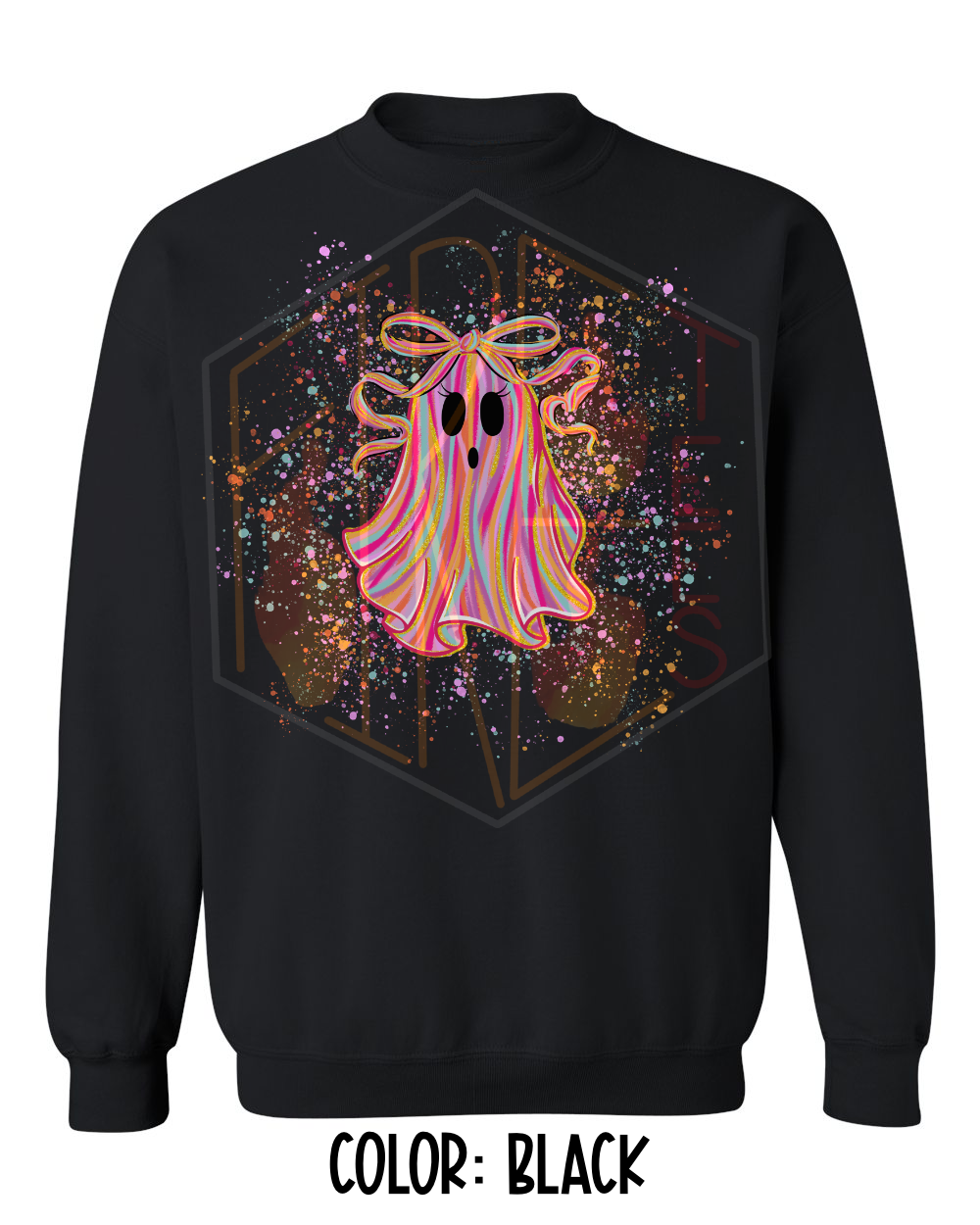 Pink Ghost Gildan Longsleeve