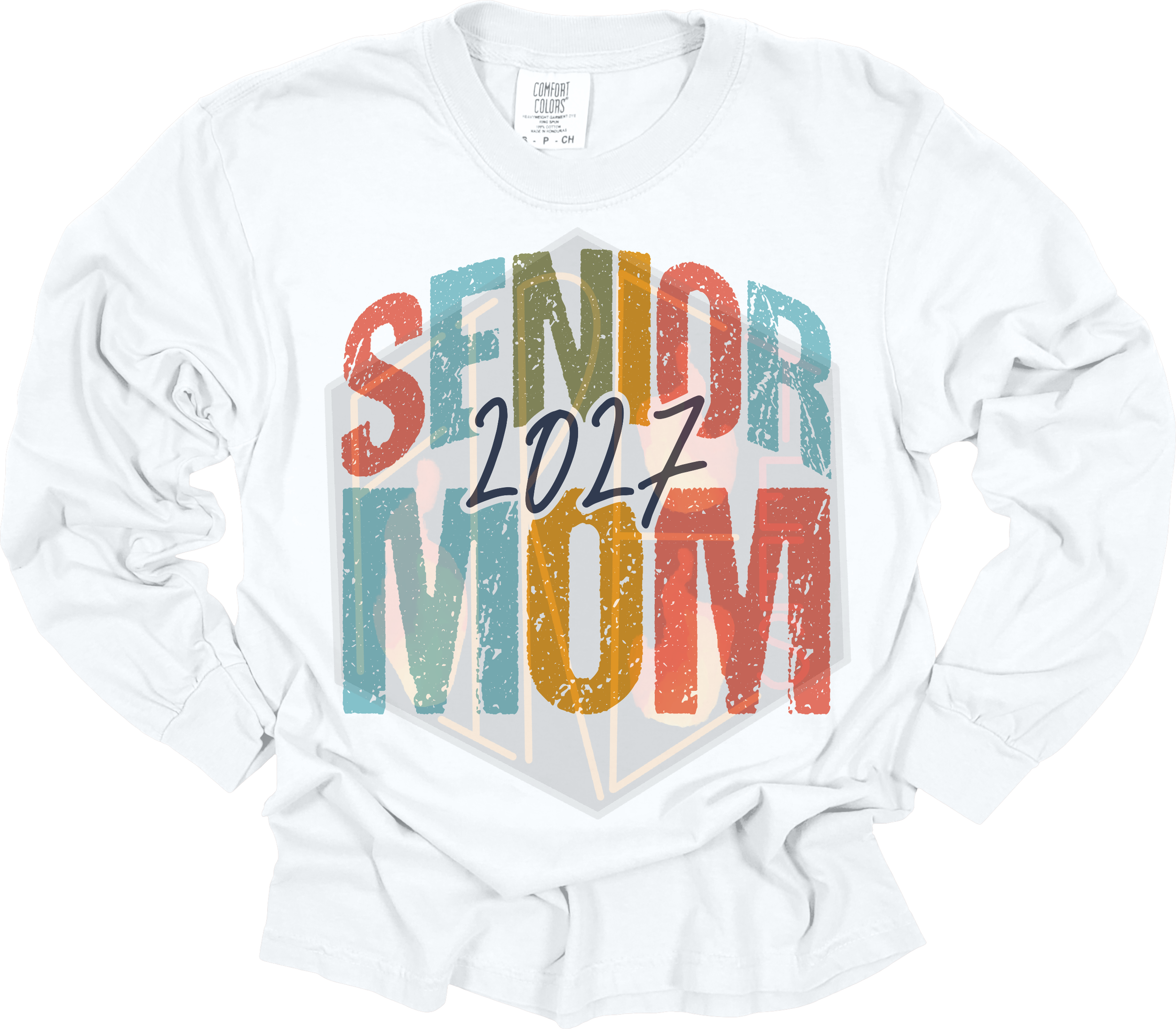 Senior Mom Color Comfort Color Longsleeve