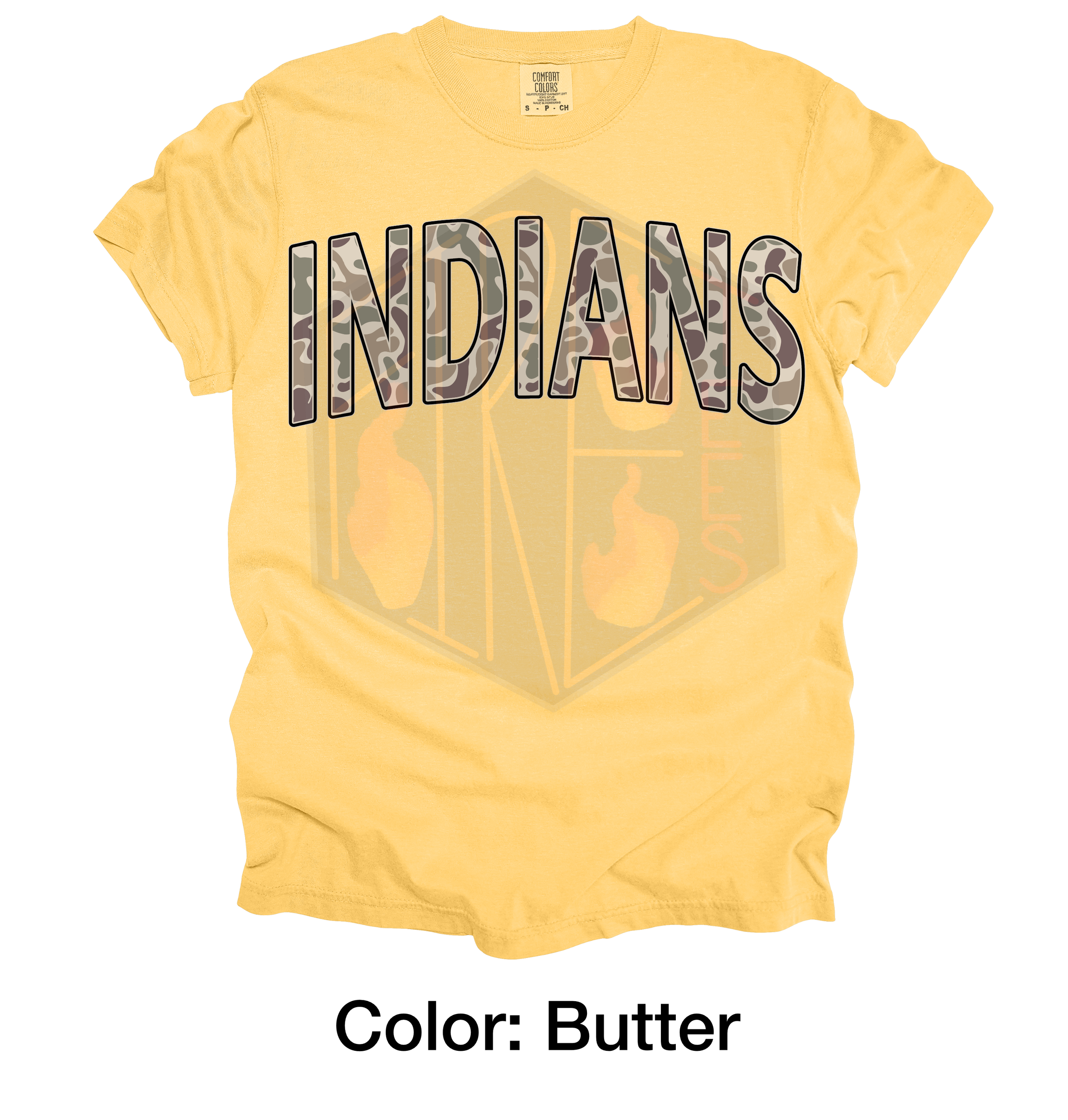 Camo Indians Comfort Colors T-Shirt