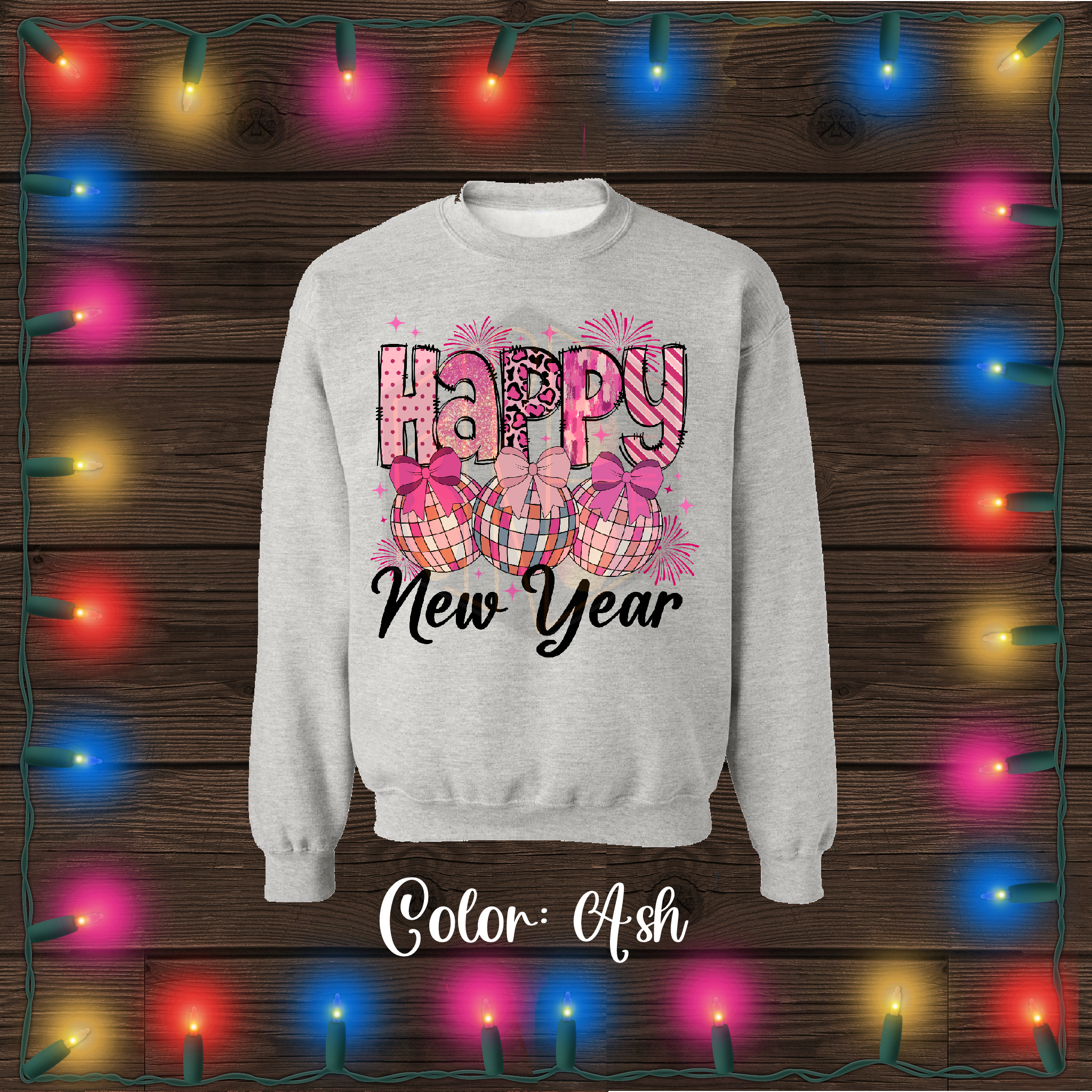 Happy New Year Fireworks Crewneck