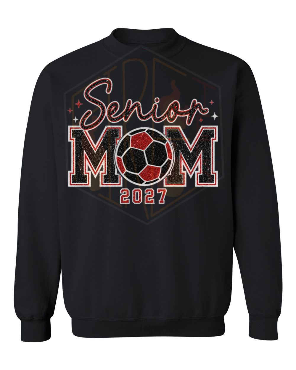 Highland Glitter Senior Mom Soccer Crewneck