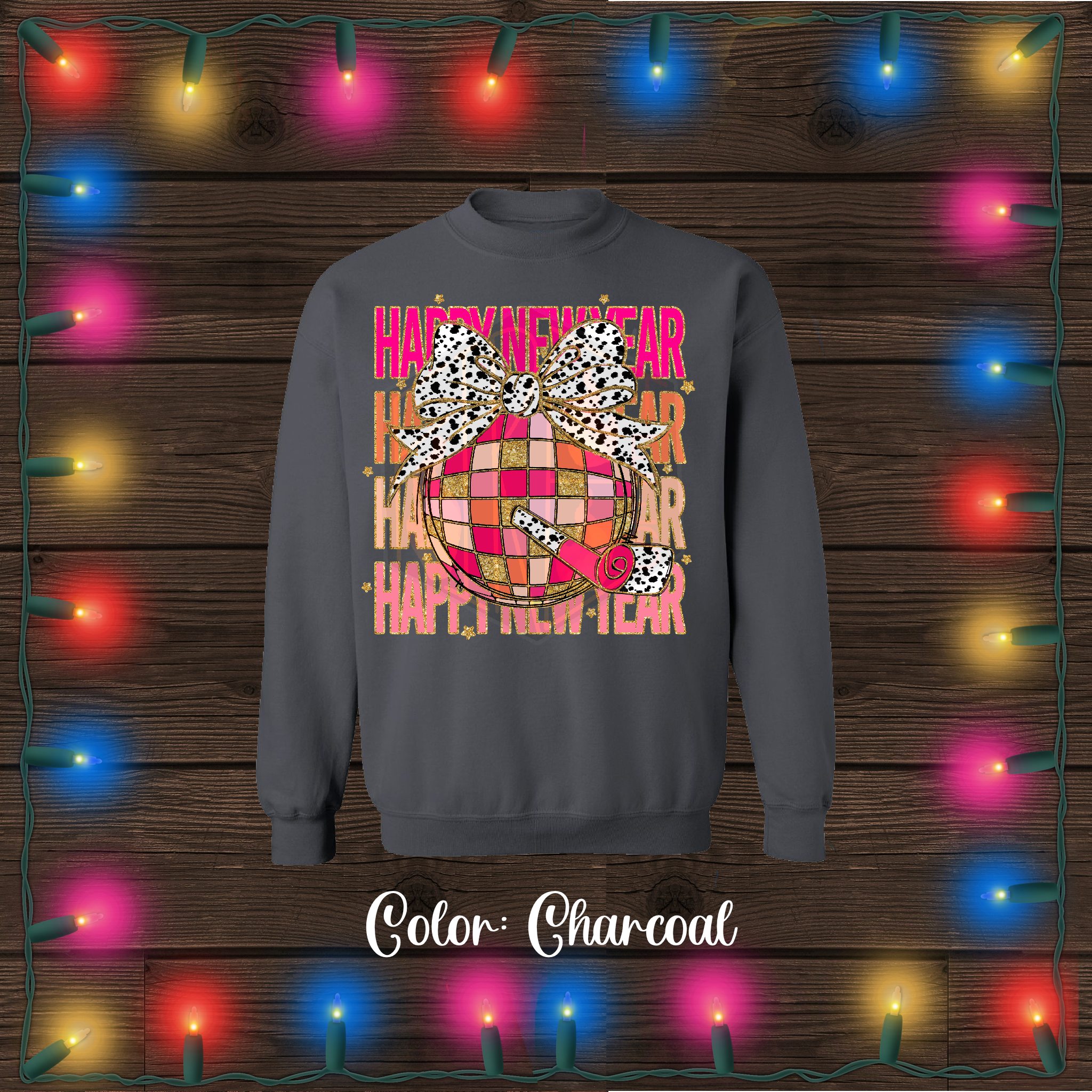 Happy New Year Disco Ball Crewneck