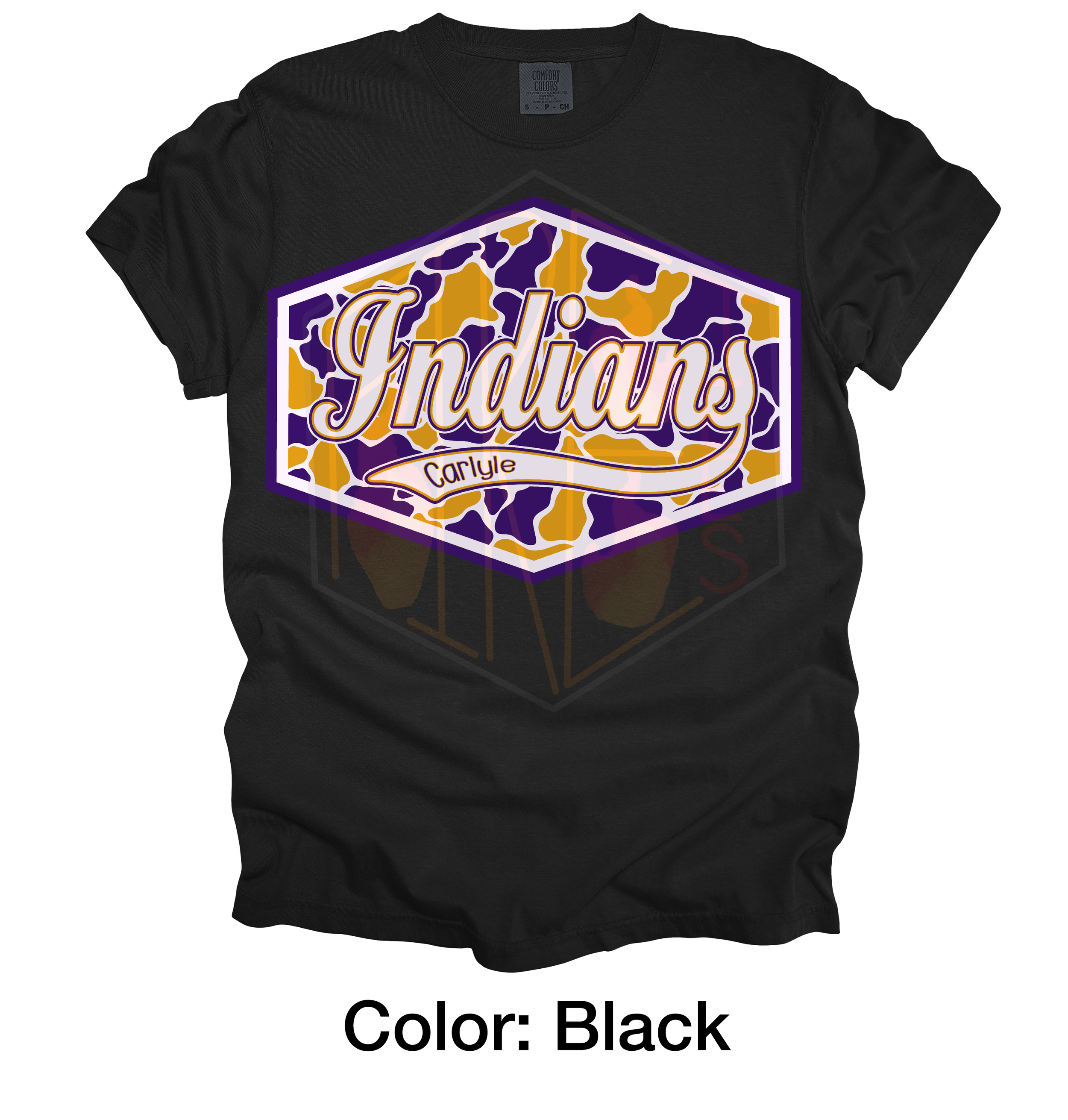 Camo Carlyle Indians Comfort Colors T-Shirt