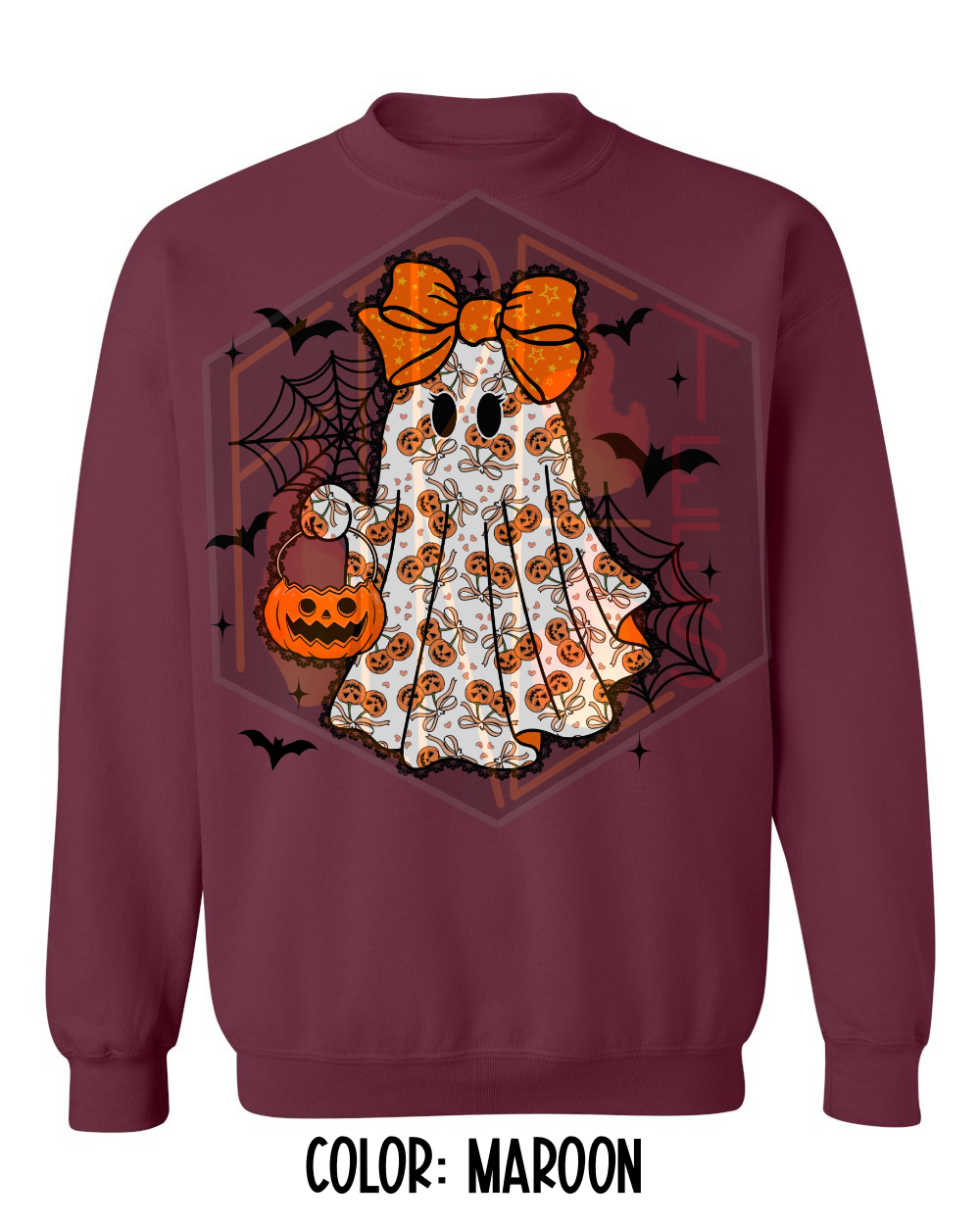 Girl Pumpkin Ghost Gildan Longsleeve
