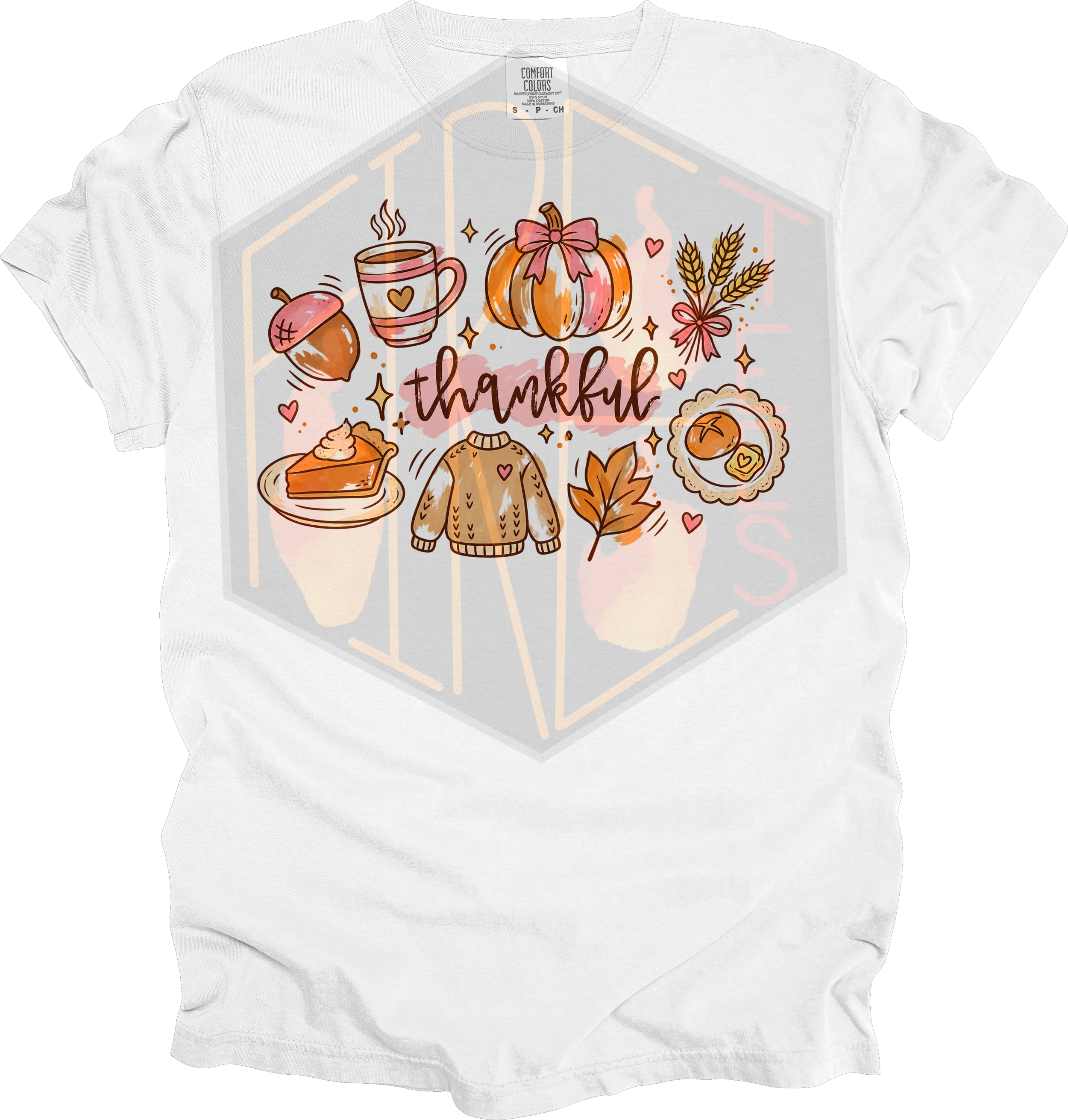 Thankful Doodle Comfort Colors T-Shirt