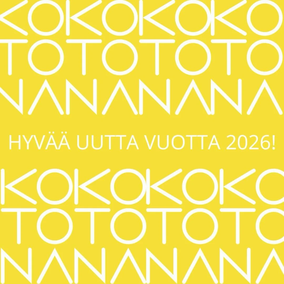 Kiitos teille kaikille t&auml;st&auml; vuodesta: k&auml;vij&auml;t, n&auml;ytteilleasettajat, yhteisty&ouml;kumppanit ja tekij&auml;t.💛

Ja erityisesti upeaa vuotta 2026. Ensi vuosi on meille erityinen. KOTONA-konsepti t&auml;ytt&auml;&auml; 25 vuot