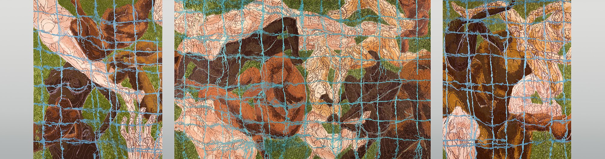 Corporeal Topography 48in x 60in 96in x 60in 48in x 60in Triptych Oil on Canvas by Anne KM Ross web file.jpg