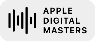 Apple Digital Masters logo with vertical lines and text