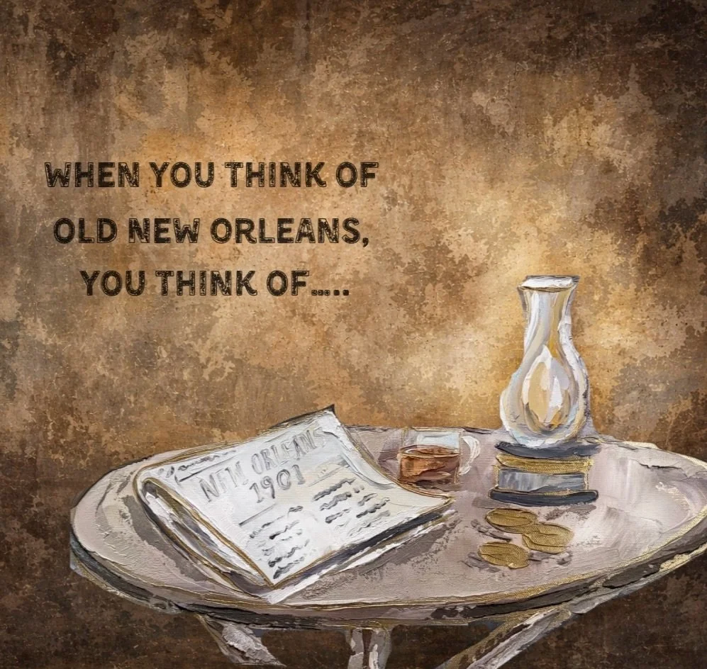 I want to pick your brain a bit, let&rsquo;s play a game&hellip;.
🗝️ Close your eyes for a second. 
When you think of OLD New Orleans (I&rsquo;m talking over a century back), what do you picture in your mind? What comes to mind first? Even if it&rsq