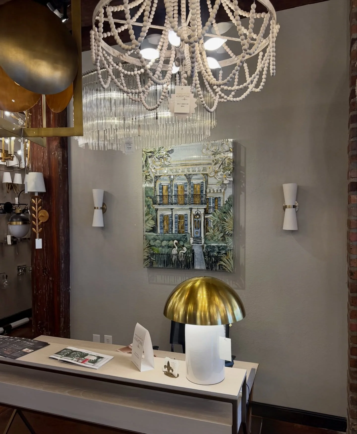 Built for the LIGHT! This canvas + acrylic hybrid is GLOWING in Baton Rouge! This beauty, along with a few others, are displayed in @cajunlighting &lsquo;s beautiful showroom. If in the area, stop on in. They have some gorgeous options of lighting to