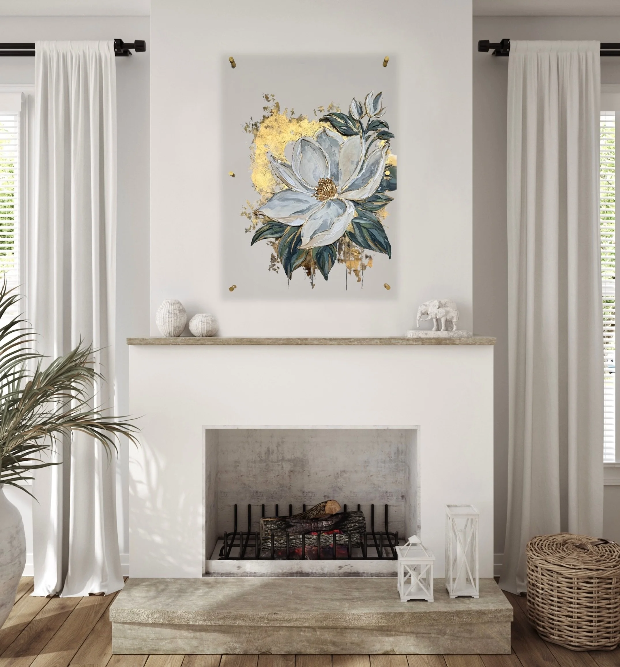 Above a mantle, in a quiet corner needing that special touch, or anywhere a space deserves a little warmth and timeless beauty. 
✨
And while this one has made its appearance&hellip; another acrylic piece is already in the works and staying under wrap
