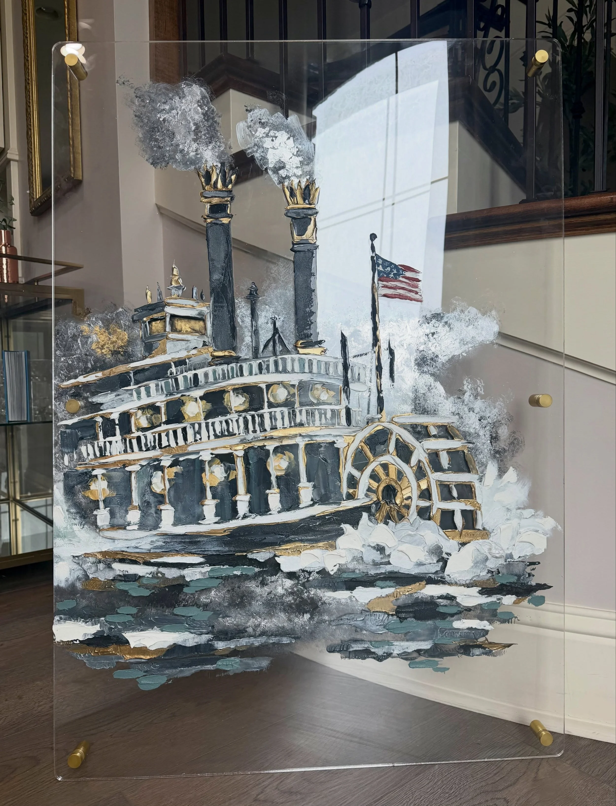 Today felt like the perfect day to reveal this one. 🇺🇸

A new original on acrylic, painted with the spirit of old New Orleans and a quiet nod to the history that came before us&hellip;

This piece will be displayed and available at &ldquo;Avant Tou