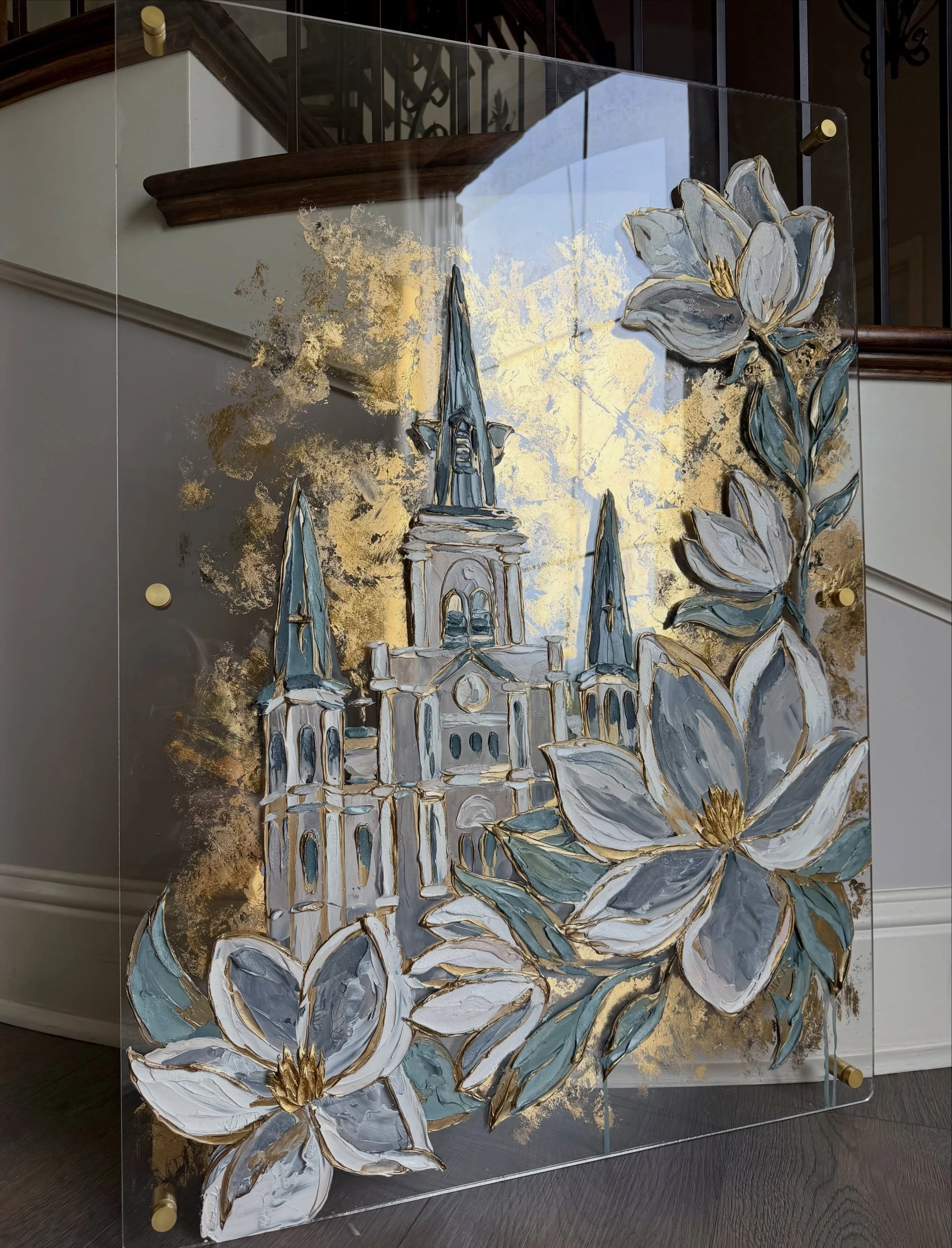 ✨ IT&rsquo;S SHOW WEEK!!!!! ✨

Here you&rsquo;ll see the original on acrylic >> &ldquo;Glory and Grace&rdquo; &mdash; a piece inspired by two of New Orleans&rsquo; most enduring symbols: the magnolia and the cathedral. A reminder that strength 