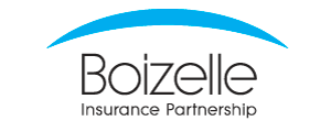 Boizelle Insurance Partnership logo with blue arc.