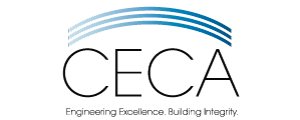 CECA logo with blue arcs and the tagline "Engineering Excellence. Building Integrity."