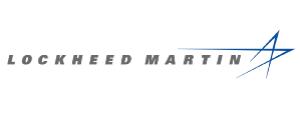 Lockheed Martin logo with stylized blue star design.