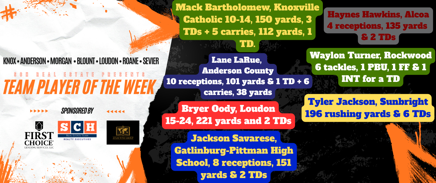 sch real estate high school football east tennessee player of the week 2