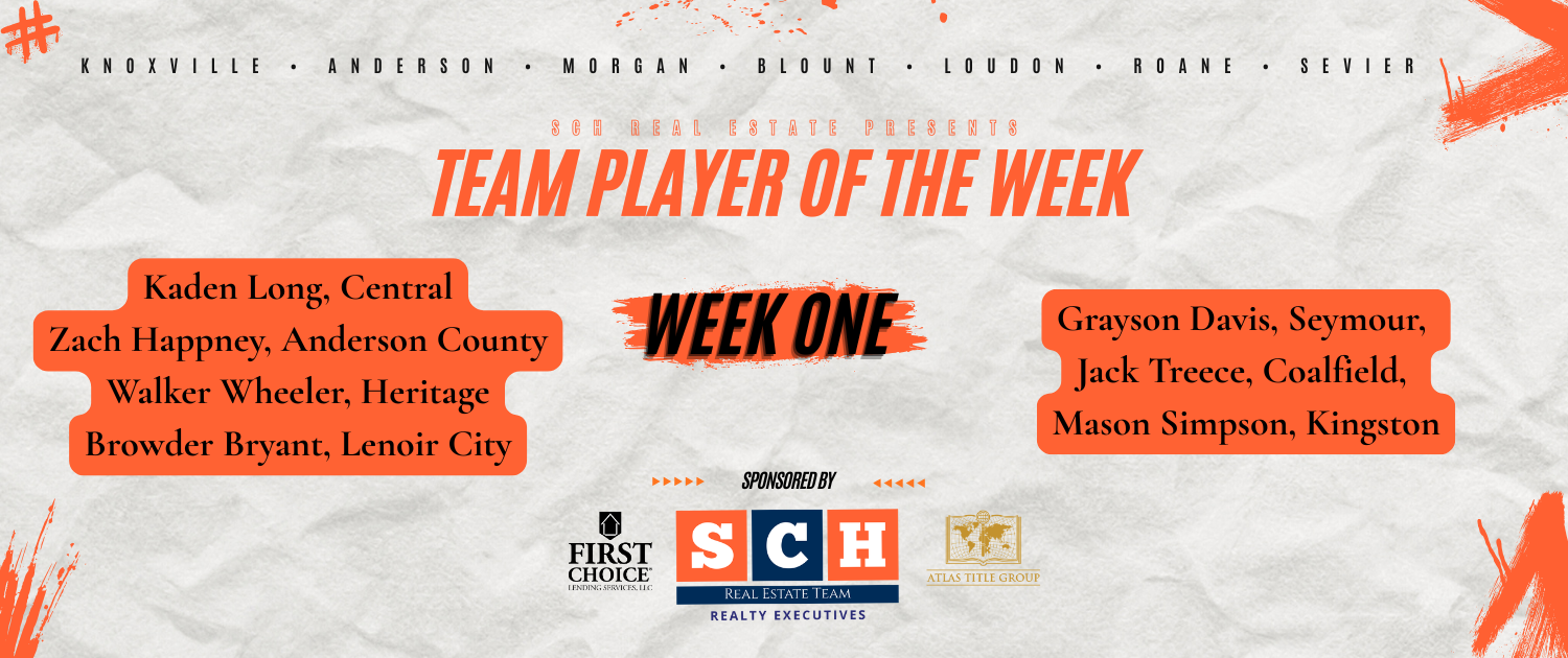 SCH Real Estate HS FB Player of The Week 1 Knoxville East Tennessee
