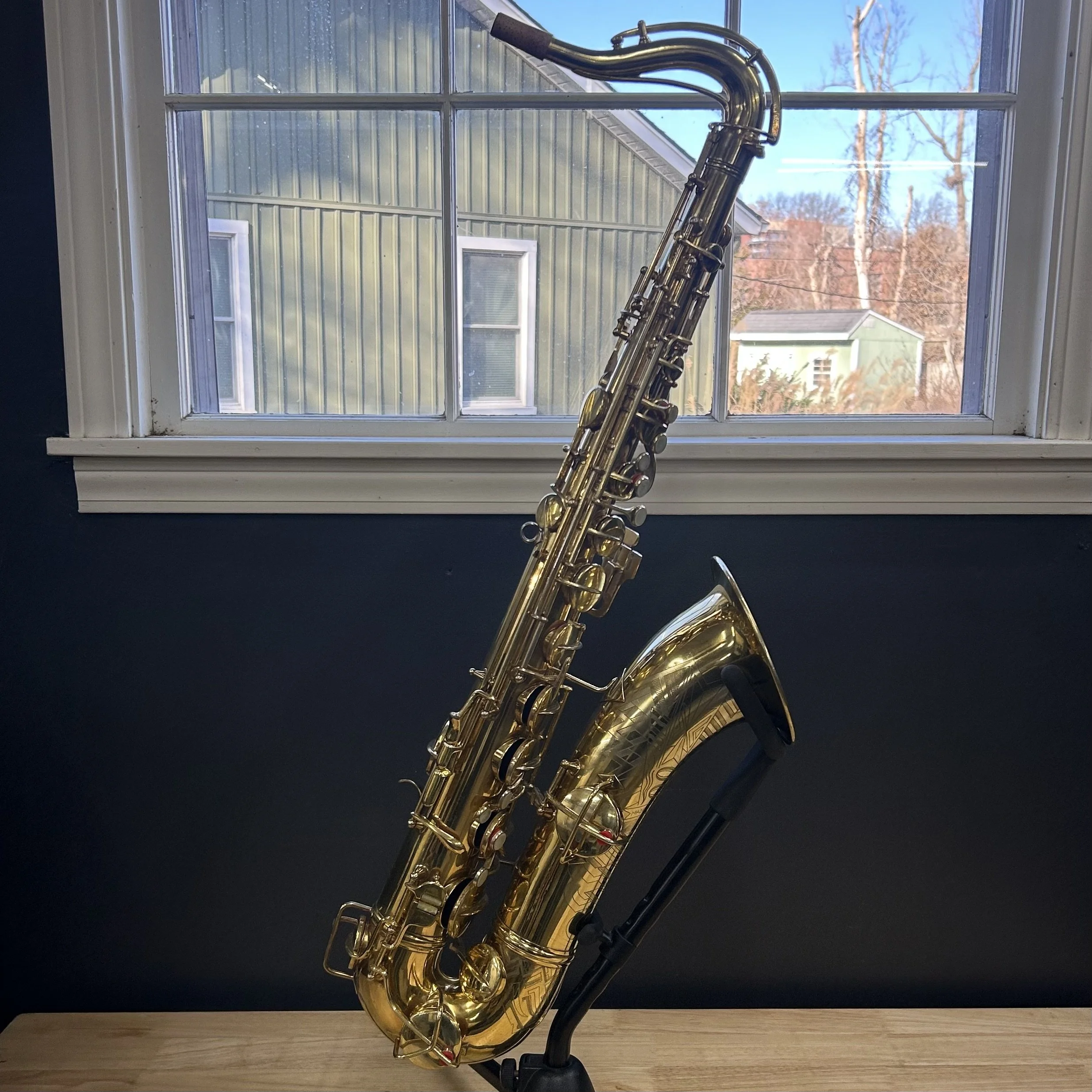1930 Gold Plated Conn New Wonder Transitional "Art Deco" Tenor Sax