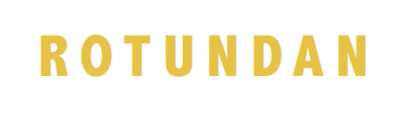 En logo med ordet 'ROTUNDAN' i gult, versalt.