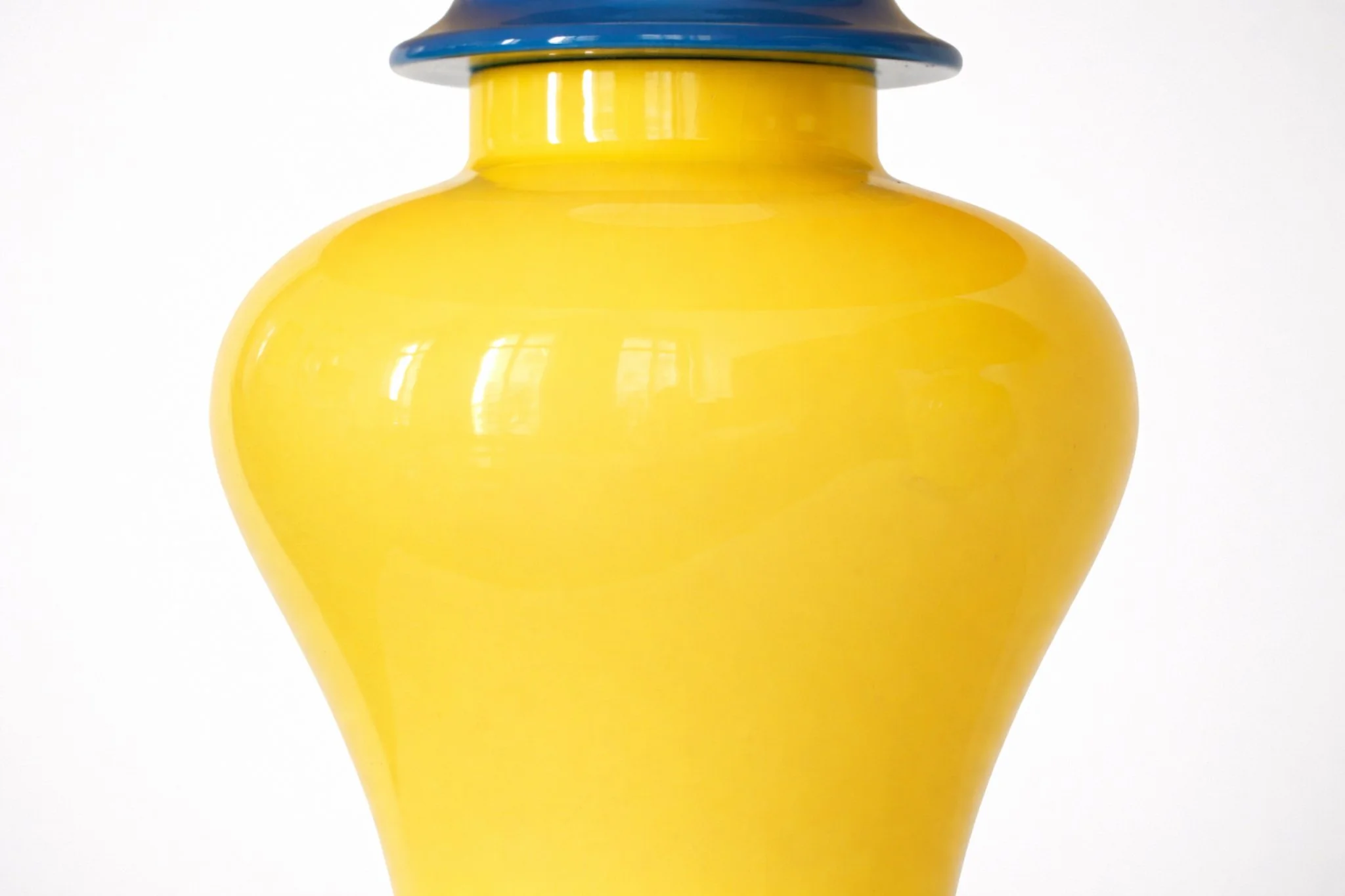 Pair of ceramic lamps yellow & Blue 10.jpg