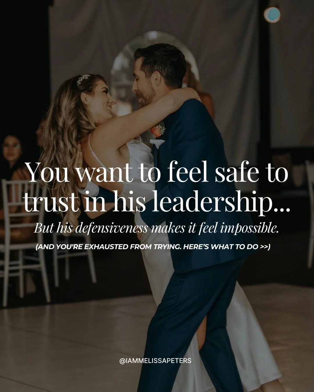 You can&rsquo;t surrender to a man who doesn&rsquo;t feel safe. 

And he can&rsquo;t lead you when you&rsquo;re mothering him.

This is the trap most couples live in&hellip; and why individual therapy hasn&rsquo;t worked.

Because you can&rsquo;t hea