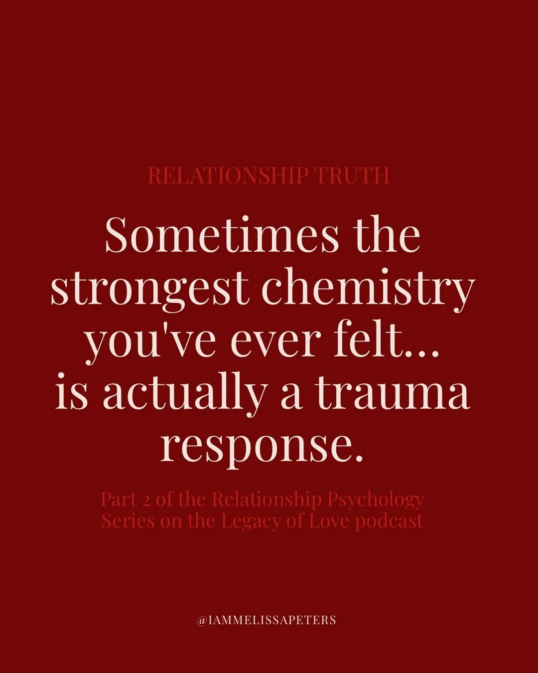 Not all red flags feel toxic at first. 🚩 

Some feel intense. Exciting. Like the most alive you&rsquo;ve ever felt.

And that&rsquo;s exactly why they&rsquo;re dangerous.

When your nervous system has been conditioned to mistake anxiety for chemistr