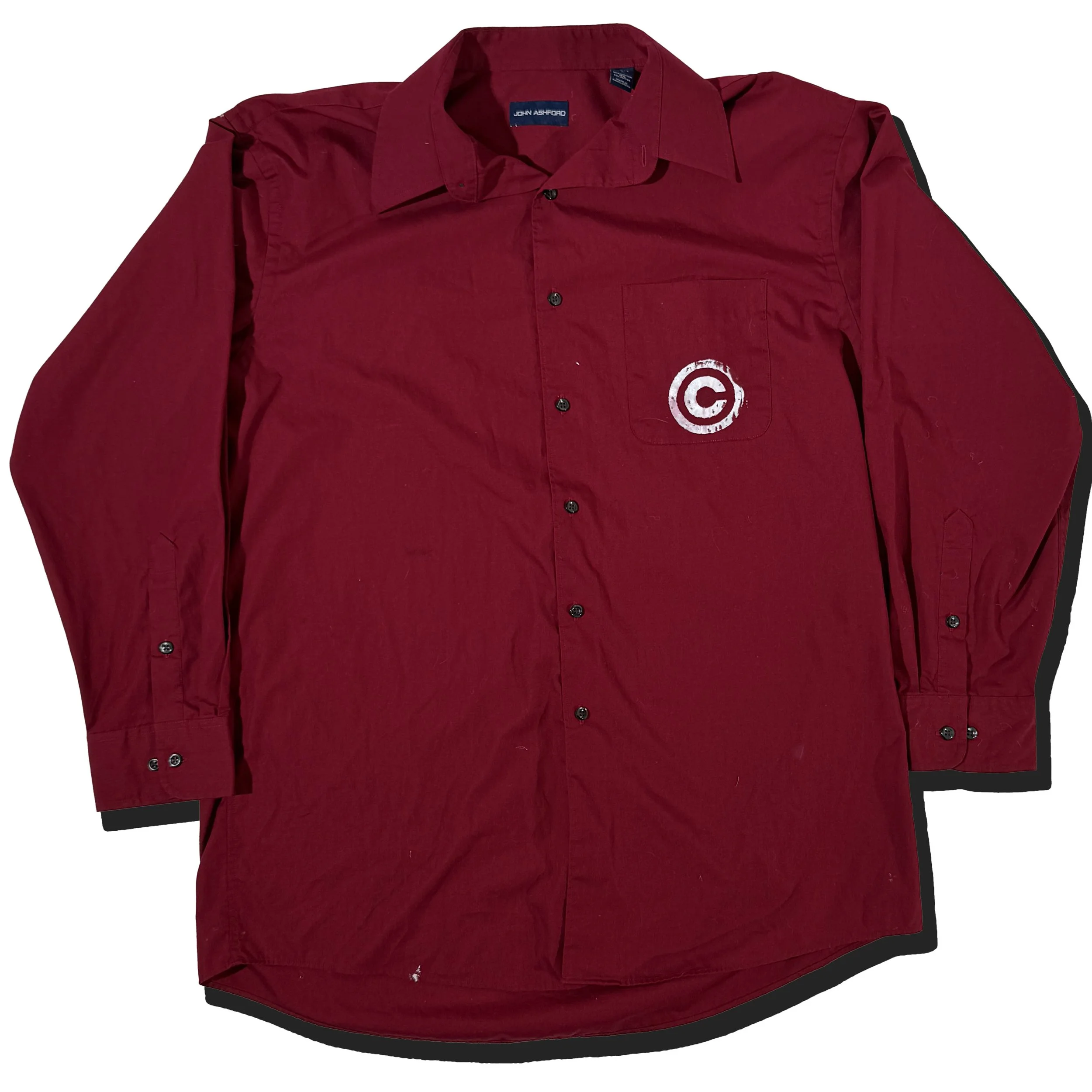 Mens Red Dog Button Up