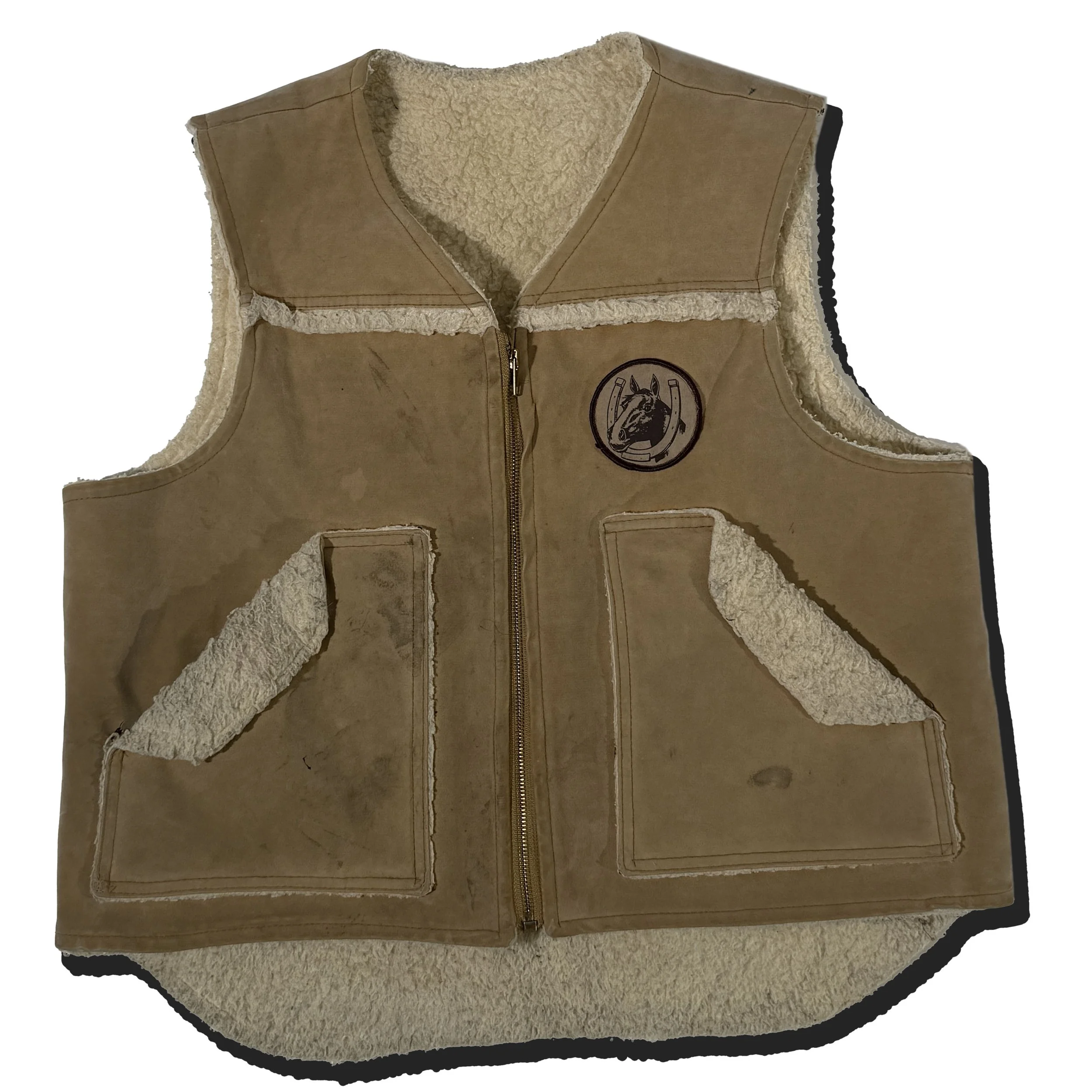 Hand Drawn Leather Vest