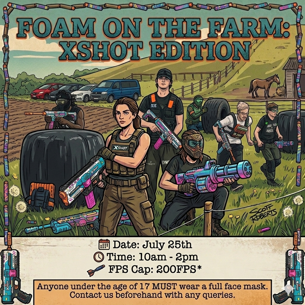 ATD All Dayer! Iverley Outdoor Adventures and HC2 Airsoft XShot Edition! 25/7/2026