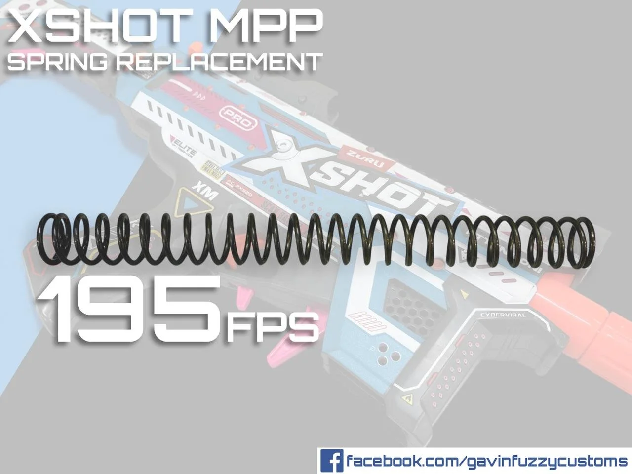 Gavin Fuzzy Xshot PP (Motorised Piston Pump) 195FPS Heavy Spring