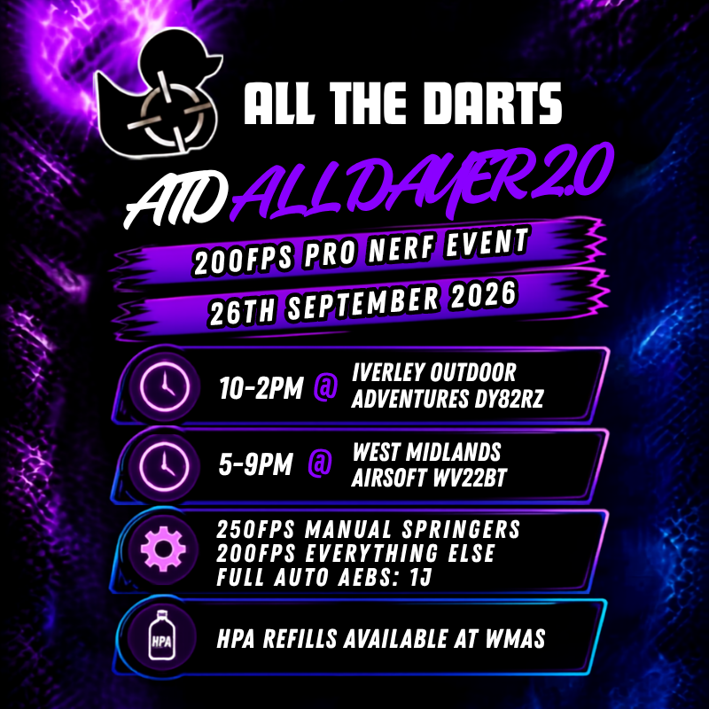 ATD All Dayer 2.0! Iverley Outdoor Adventures and HC2 Airsoft! 26/9/2026
