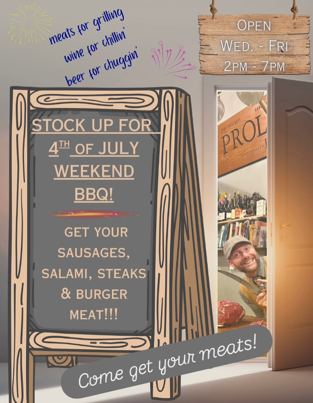 Who&rsquo;s breaking out the barbecue this holiday weekend? 🔥🥩

Swing by @proletariatmeat during shop hours (Wed - Fri, 2-7pm) and stock up on steaks, burger meat, sausage, and more!🤘🏽Don&rsquo;t forget: they also have beer &amp; wine for sale, d