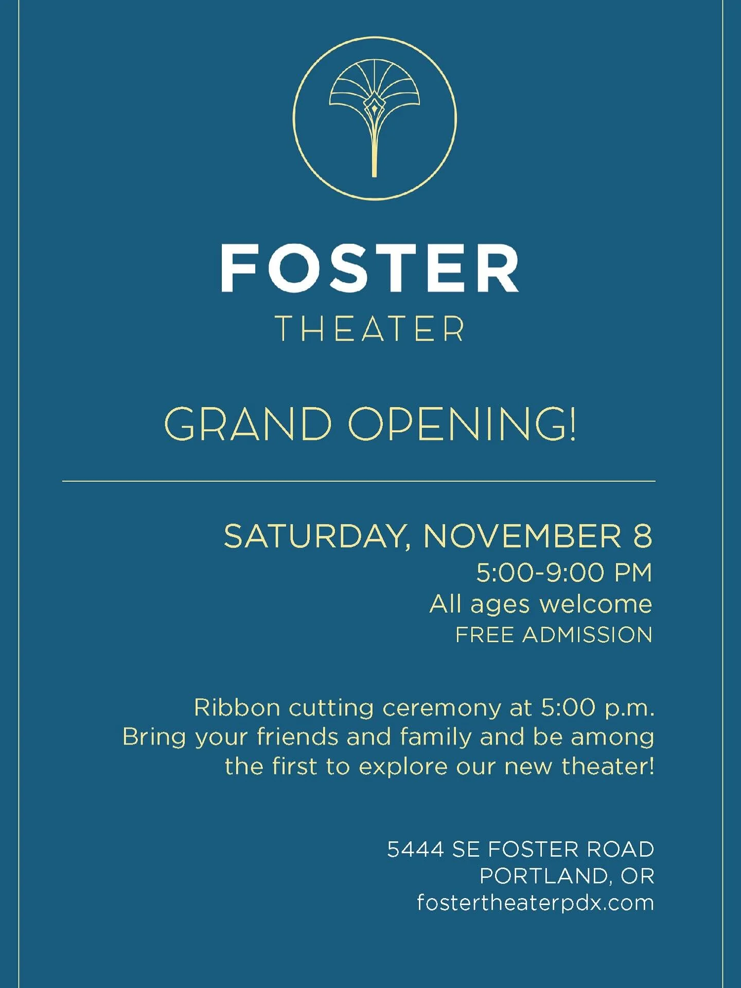 Mark your calendars!!🗓️ This will be a wonderful addition to our community!

✨November 8, 5-9pm. Free and all ages. 

Make sure to follow @fostertheaterpdx for more info and updates. 

#sefoster #fosterroad #pdxtheater #pdxdance #pdxperformingarts #