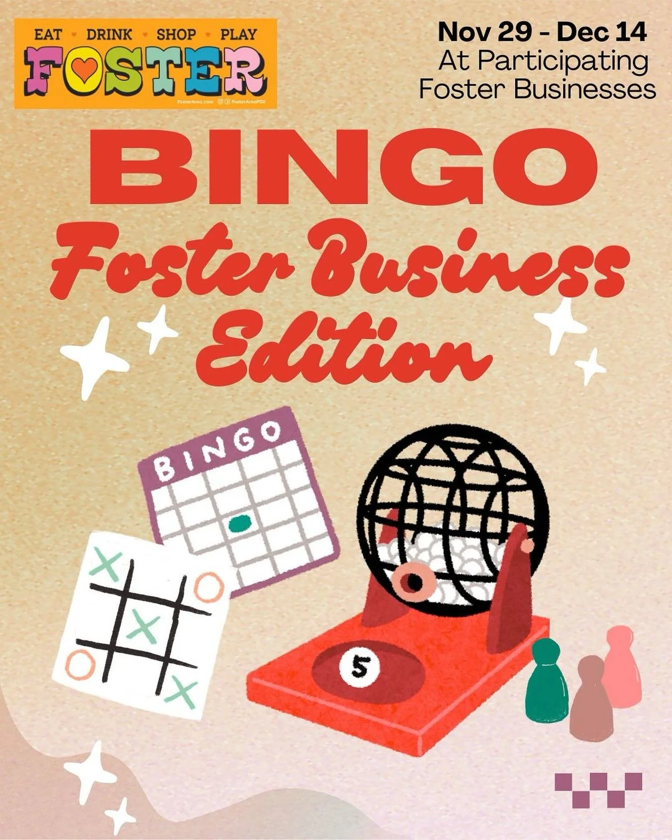 We all know you love supporting local businesses!❤️Now you&rsquo;ll soon be able to earn a chance at winning prizes when you do!🤙🏾

We&rsquo;re launching Foster business BINGO on Small Business Saturday (November 29) to help get more folks into our